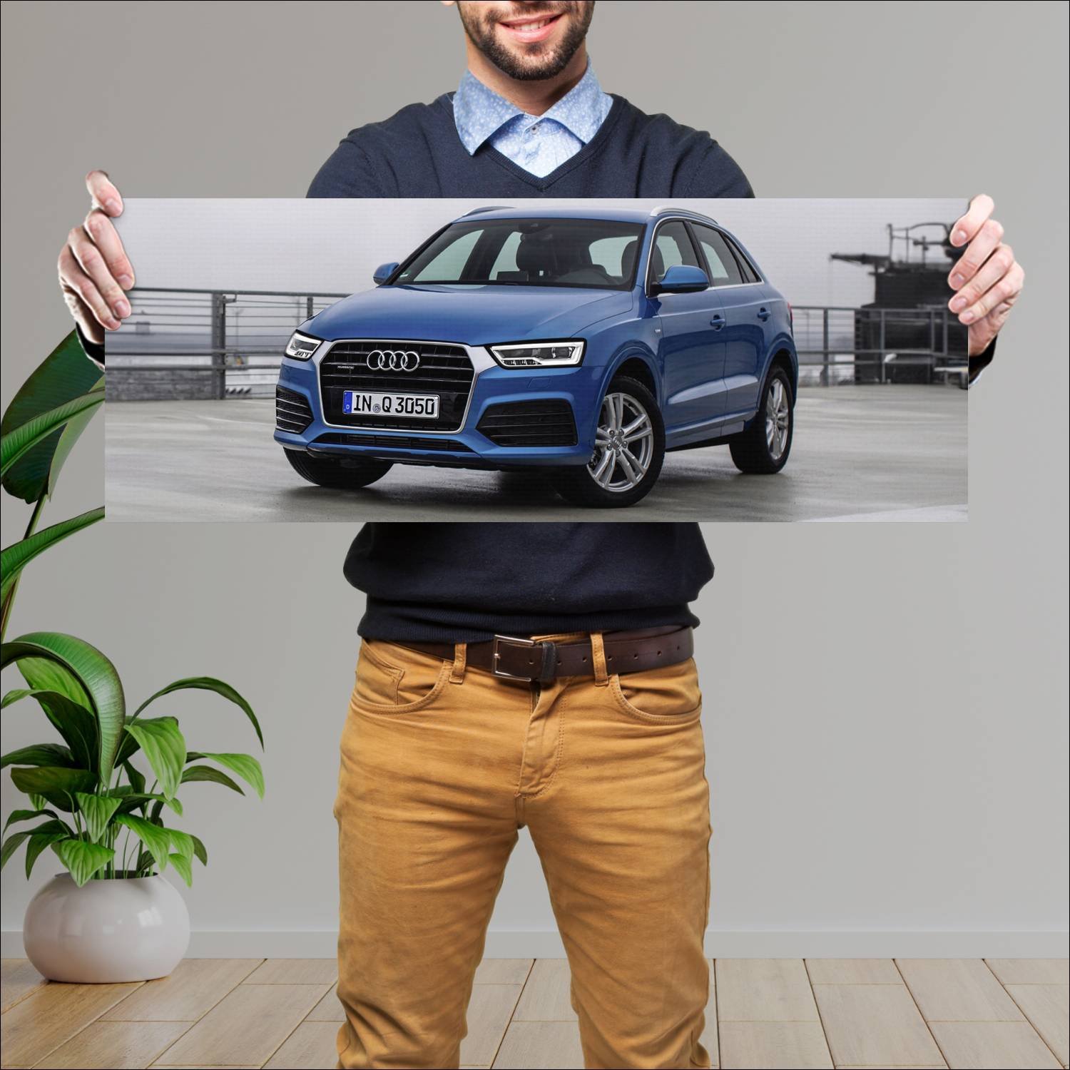 Cuadro grande 30x80cm 2015 audi q3 s line auto 31 Audi
