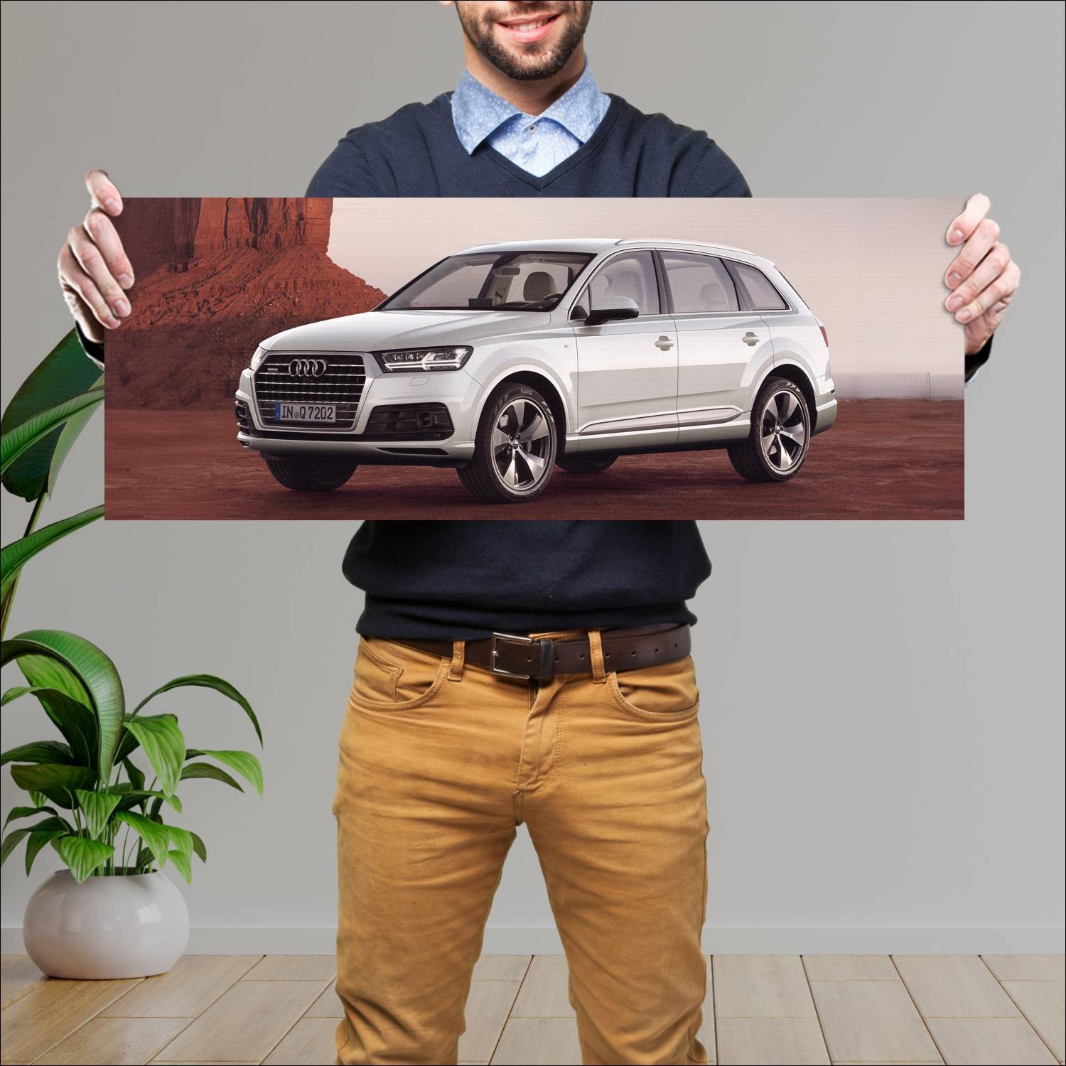 Cuadro grande 30x80cm 2015 audi q7 s line auto 39 Audi