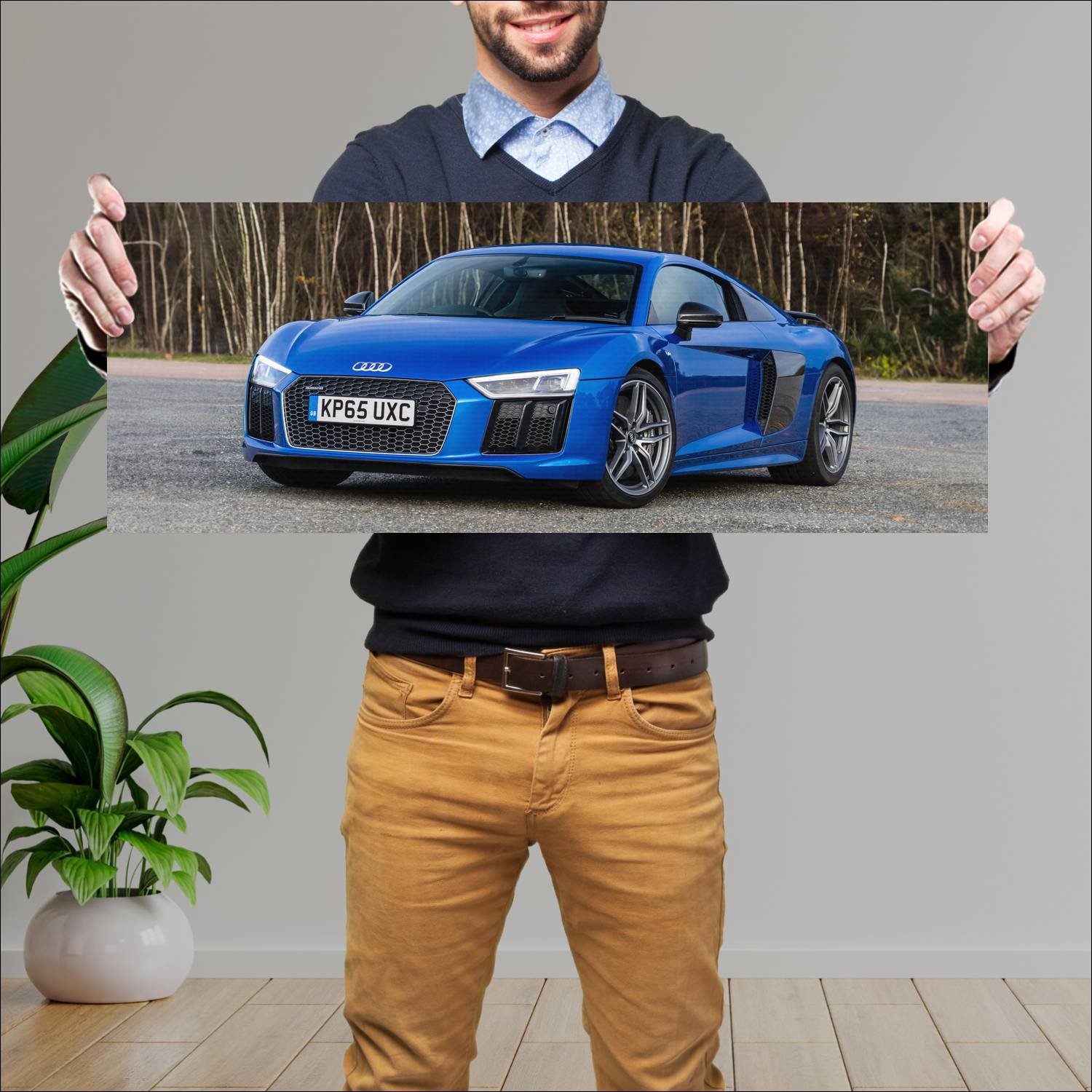 Cuadro grande 30x80cm 2015 audi r8 coupe plus uk 4 51 Audi