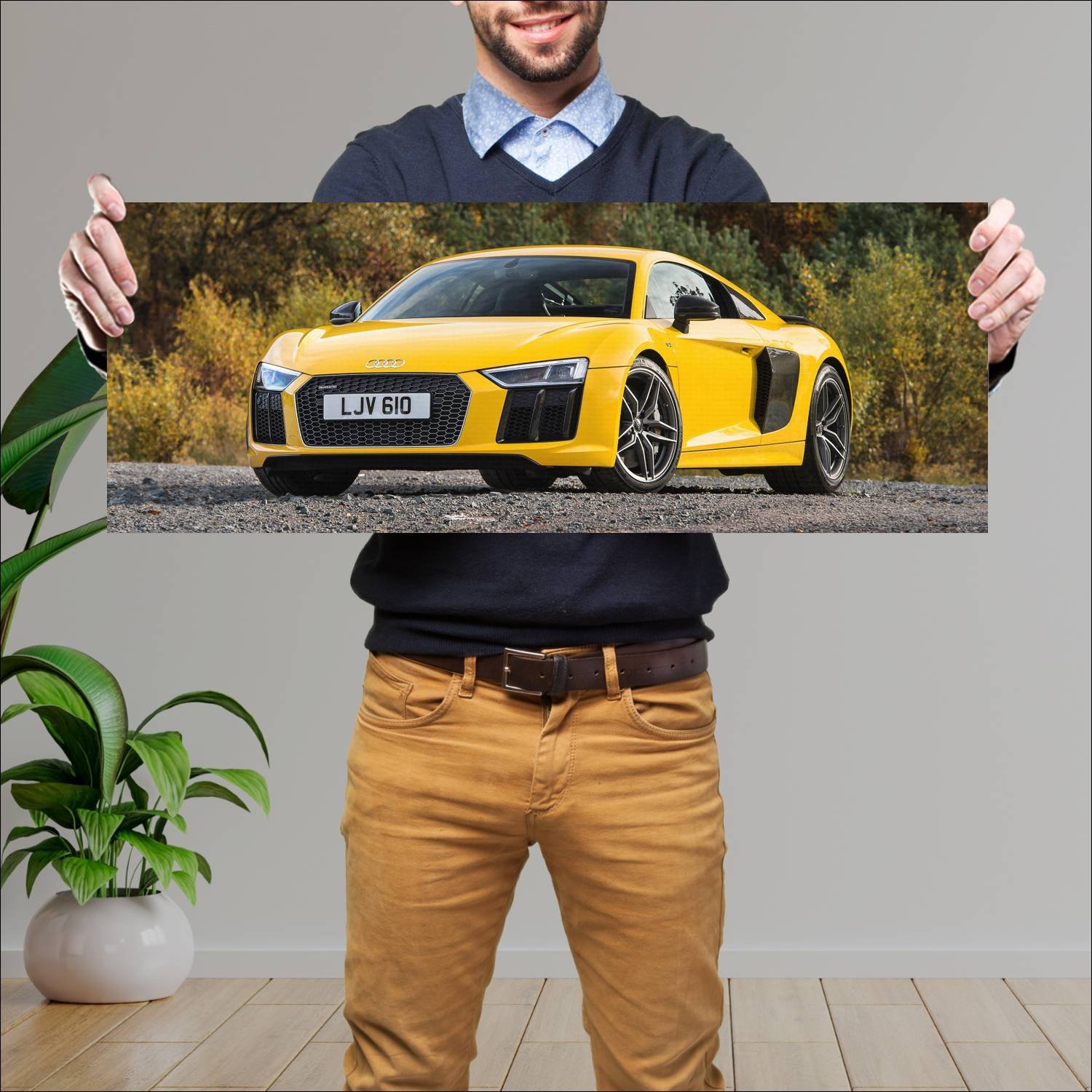 Cuadro grande 30x80cm 2015 audi r8 coupe plus uk 5 52 Audi