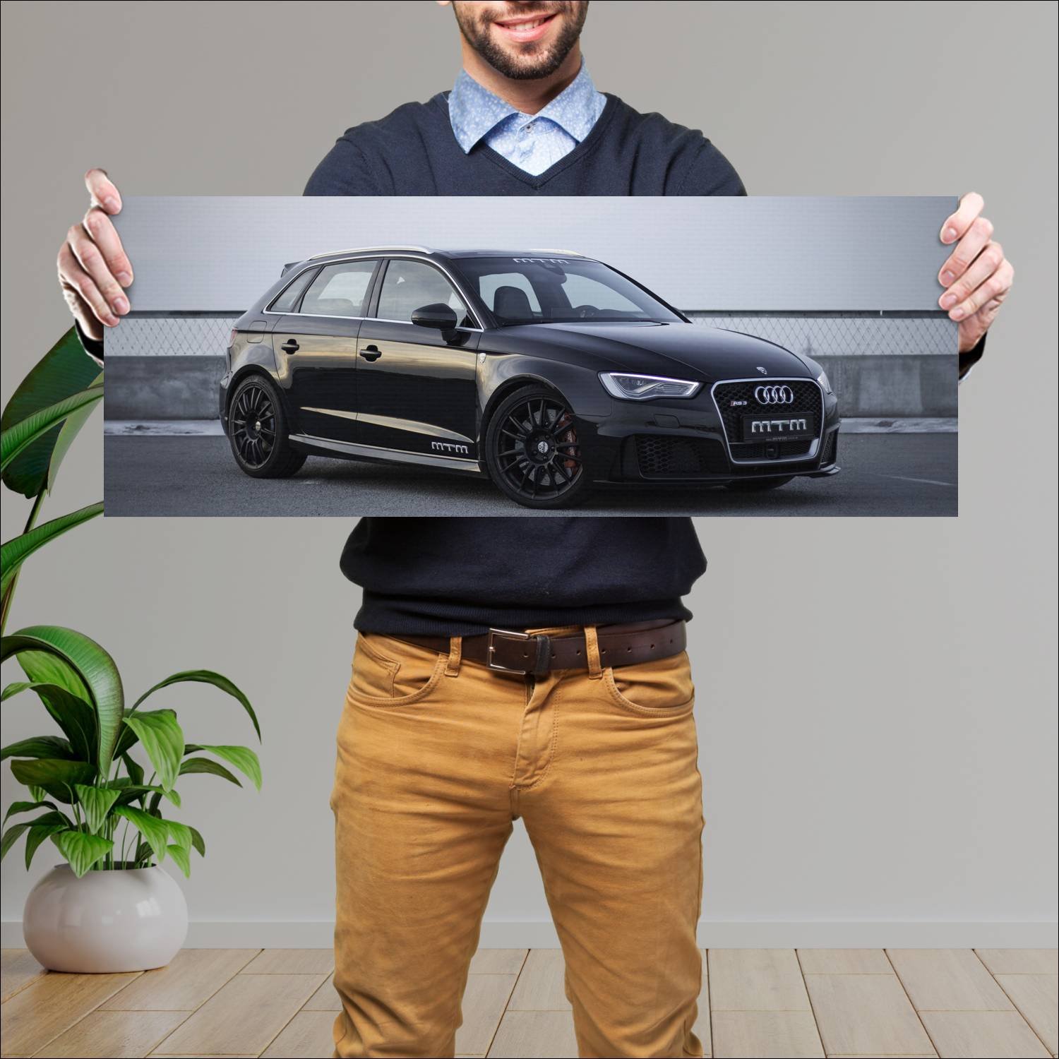 Cuadro grande 30x80cm 2015 audi rs 3 sportback by 59 Audi