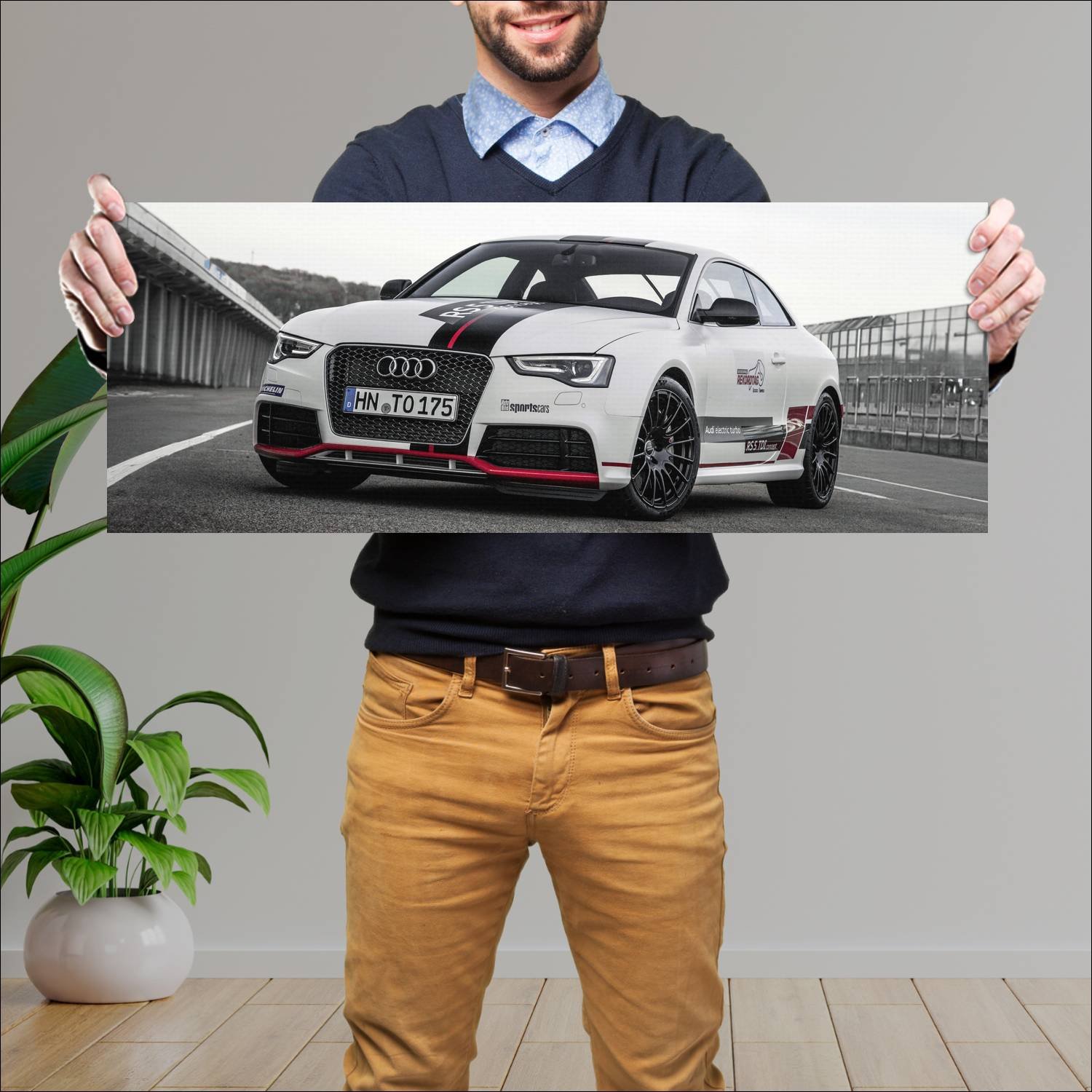 Cuadro grande 30x80cm 2015 audi rs 5 tdi competiti 63 Audi