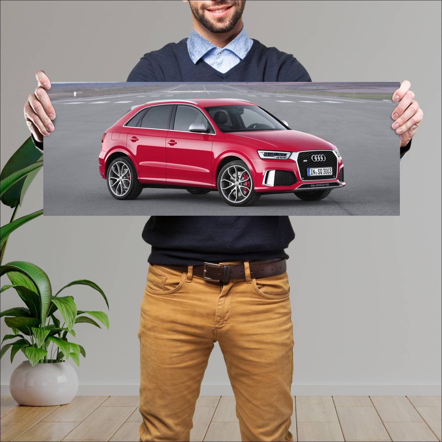 Cuadro grande 30x80cm 2015 audi rs q3 auto 70 Audi