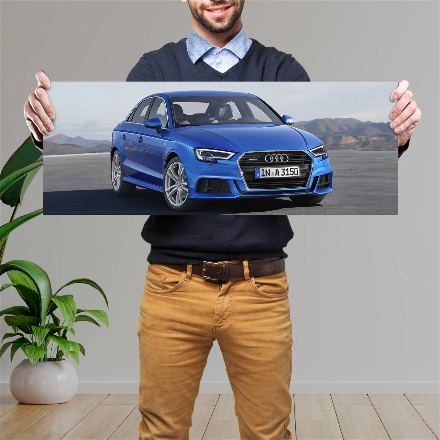 Cuadro grande 30x80cm 2016 audi a3 sedan s line 42 109 Audi