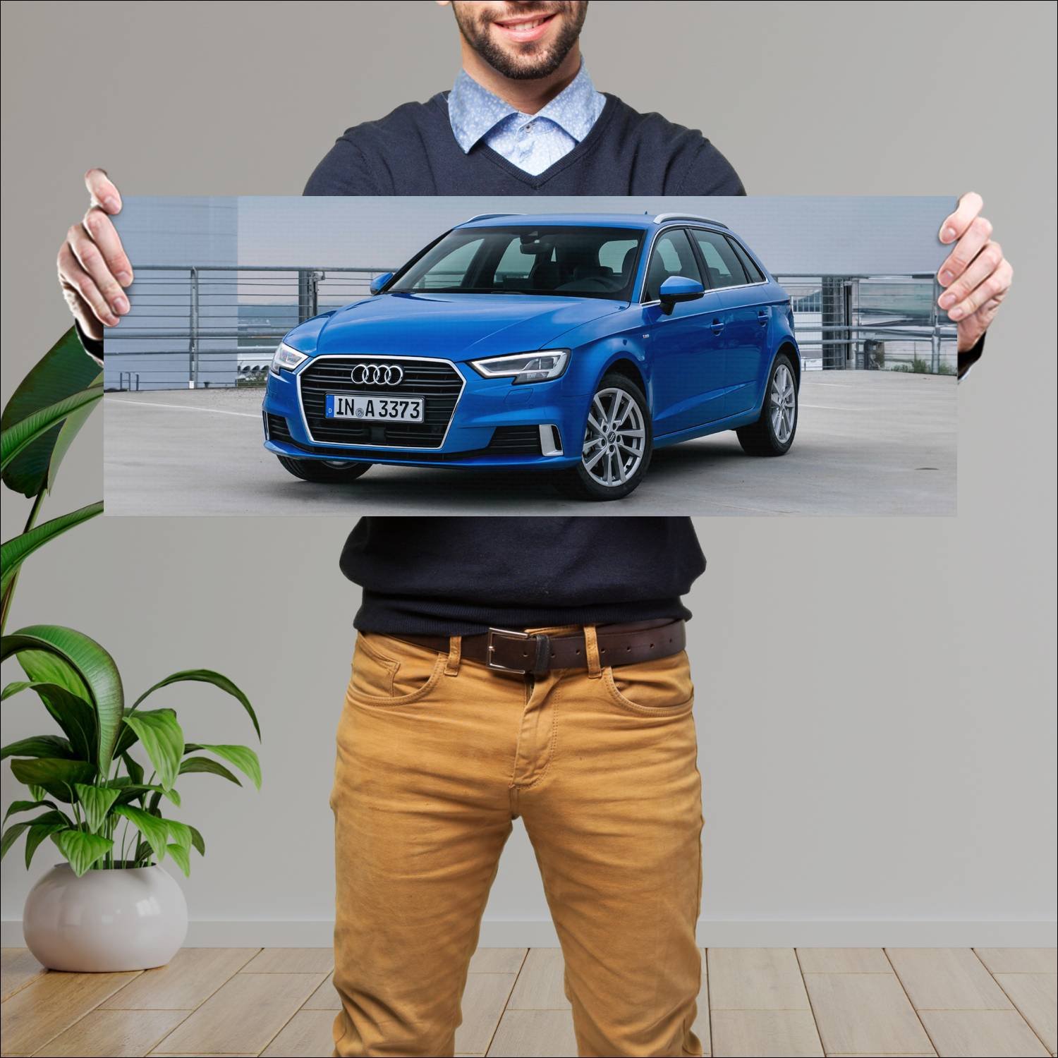 Cuadro grande 30x80cm 2016 audi a3 sportback auto 111 Audi