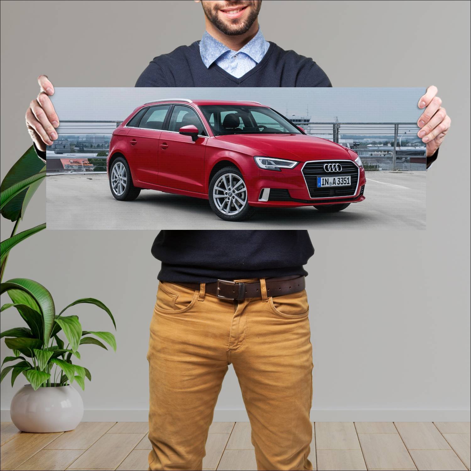 Cuadro grande 30x80cm 2016 audi a3 sportback auto 112 Audi