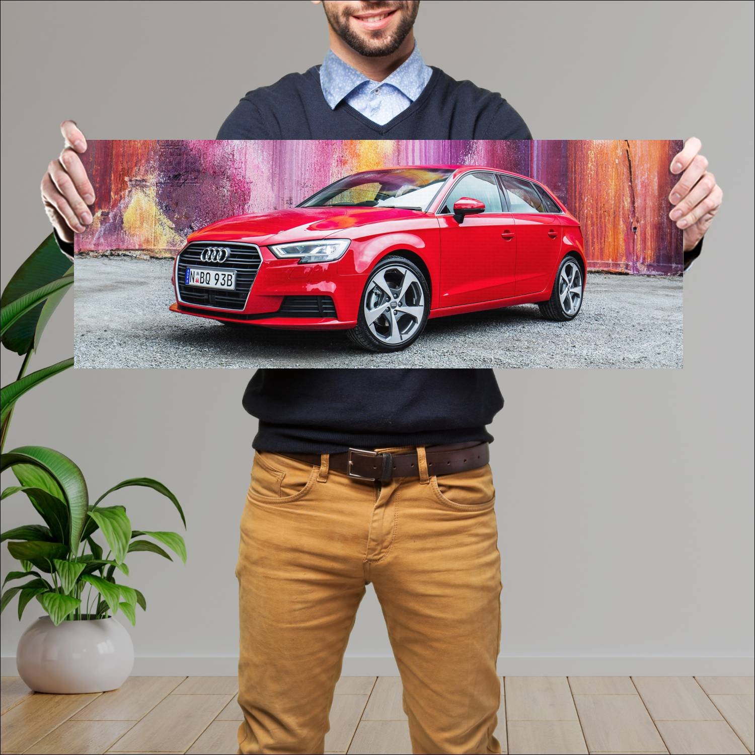 Cuadro grande 30x80cm 2016 audi a3 sportback au 59 113 Audi