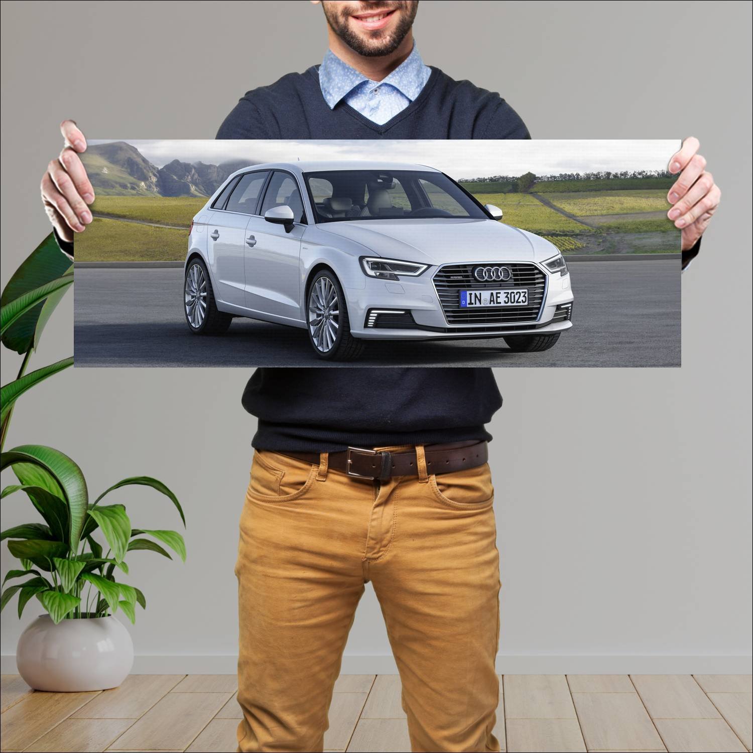 Cuadro grande 30x80cm 2016 audi a3 sportback e tro 114 Audi