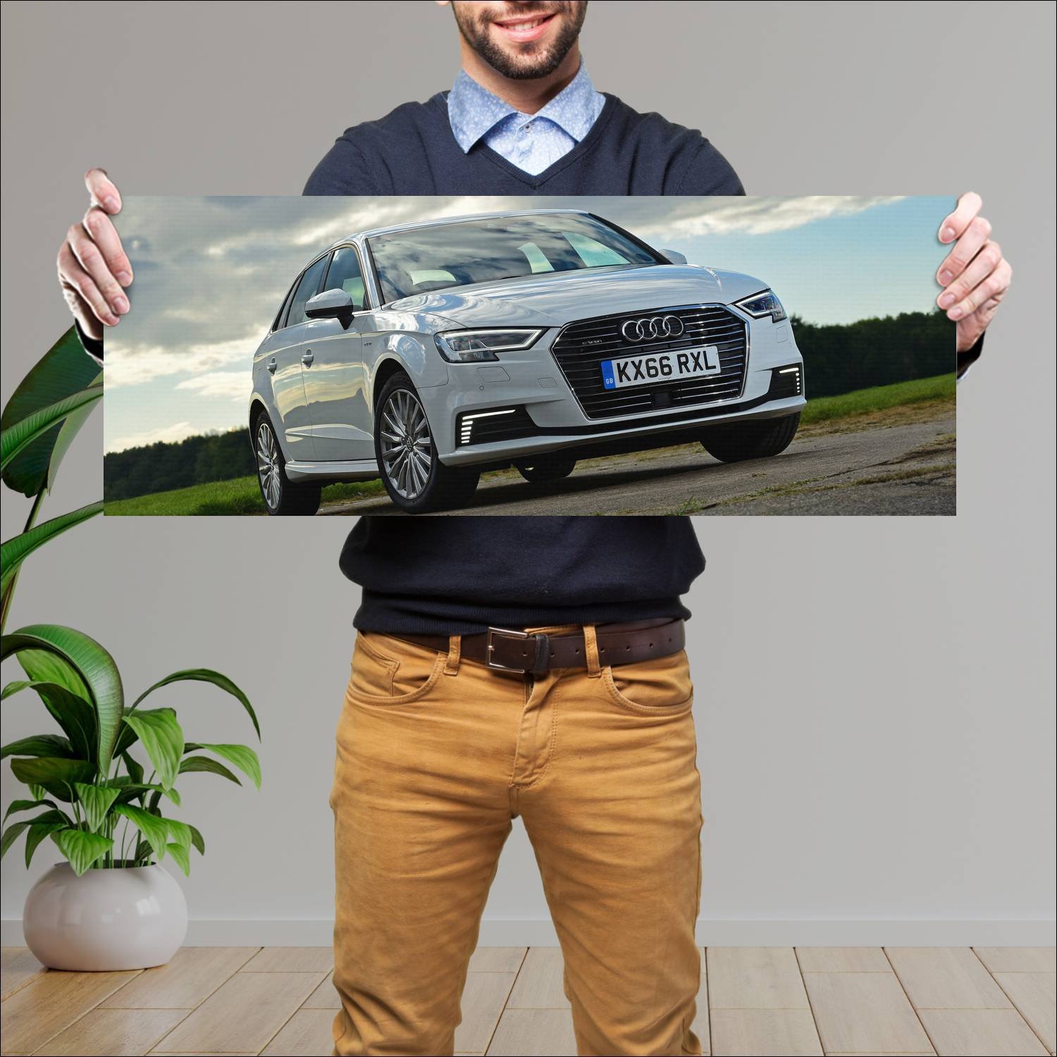 Cuadro grande 30x80cm 2016 audi a3 sportback e tro 115 Audi