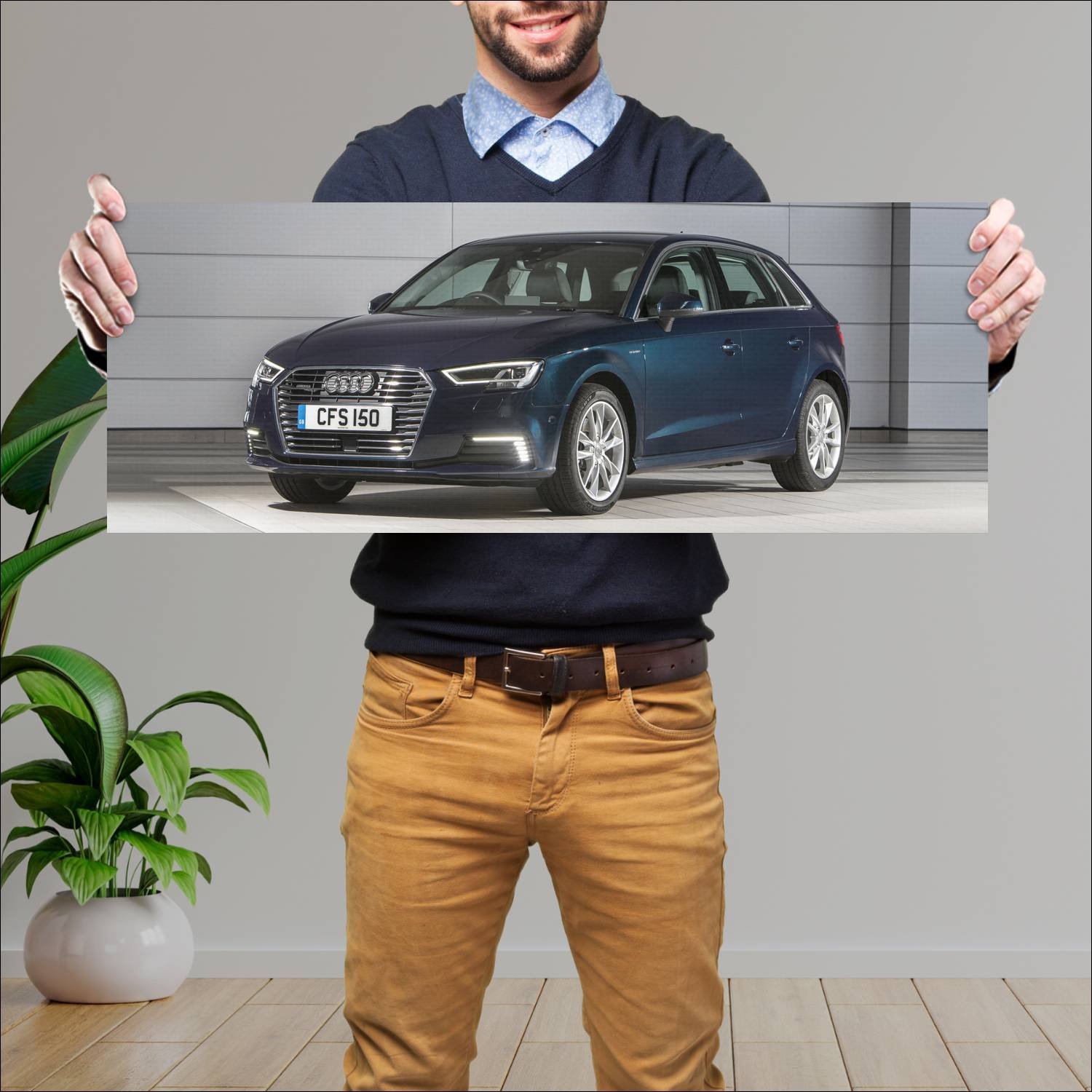 Cuadro grande 30x80cm 2016 audi a3 sportback e tro 116 Audi