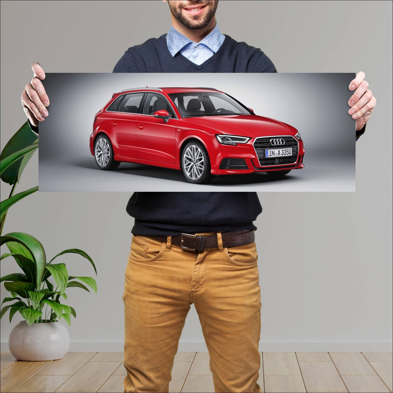 Cuadro grande 30x80cm 2016 audi a3 sportback s lin 118 Audi