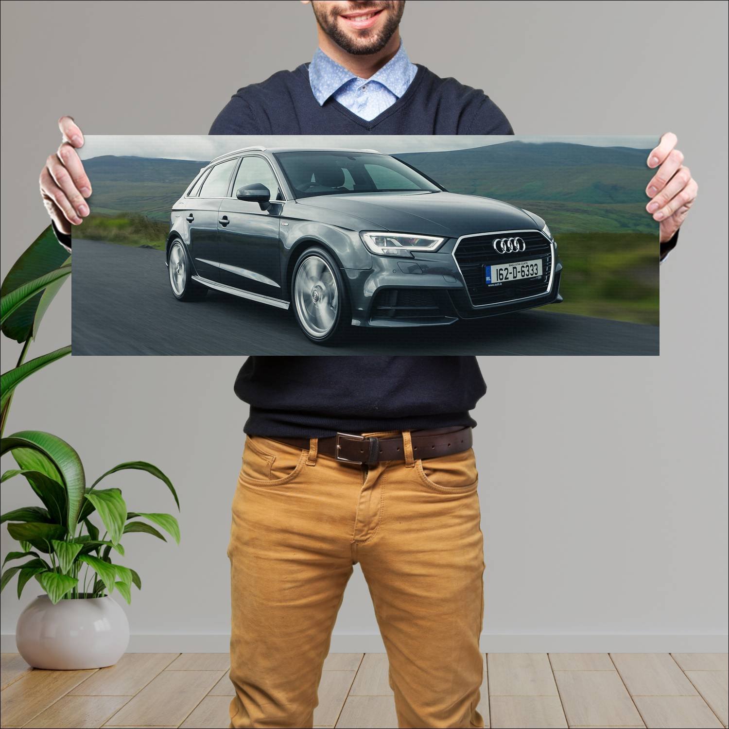 Cuadro grande 30x80cm 2016 audi a3 sportback s lin 120 Audi