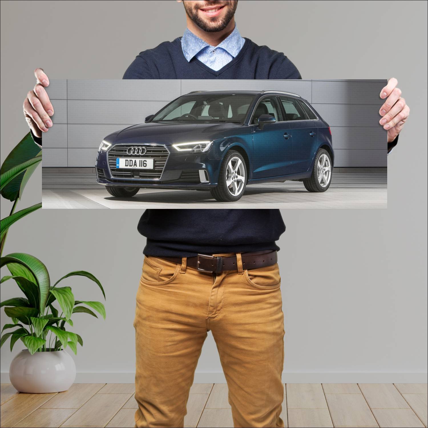 Cuadro grande 30x80cm 2016 audi a3 sportback uk 64 121 Audi