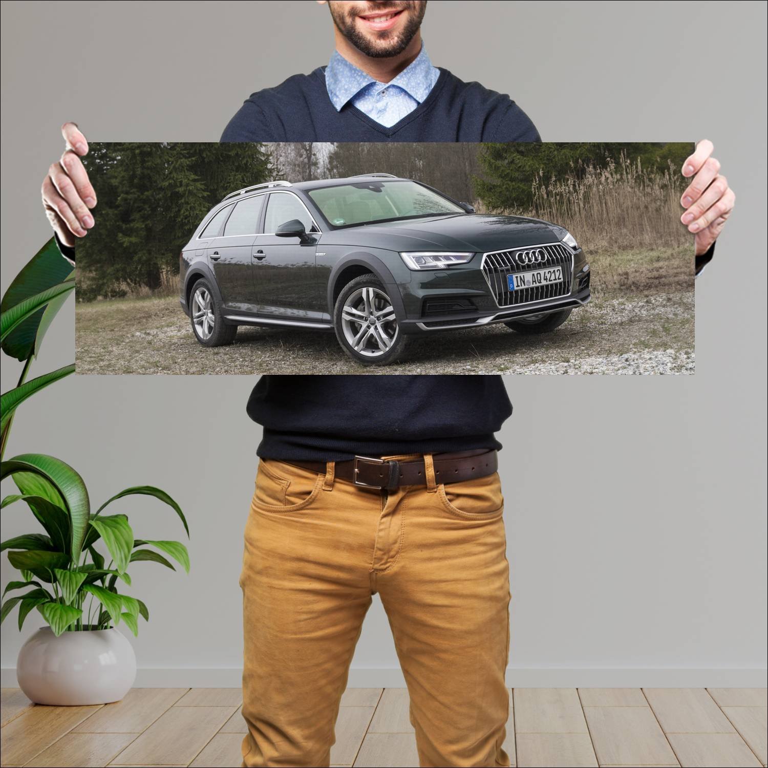 Cuadro grande 30x80cm 2016 audi a4 allroad auto 124 Audi