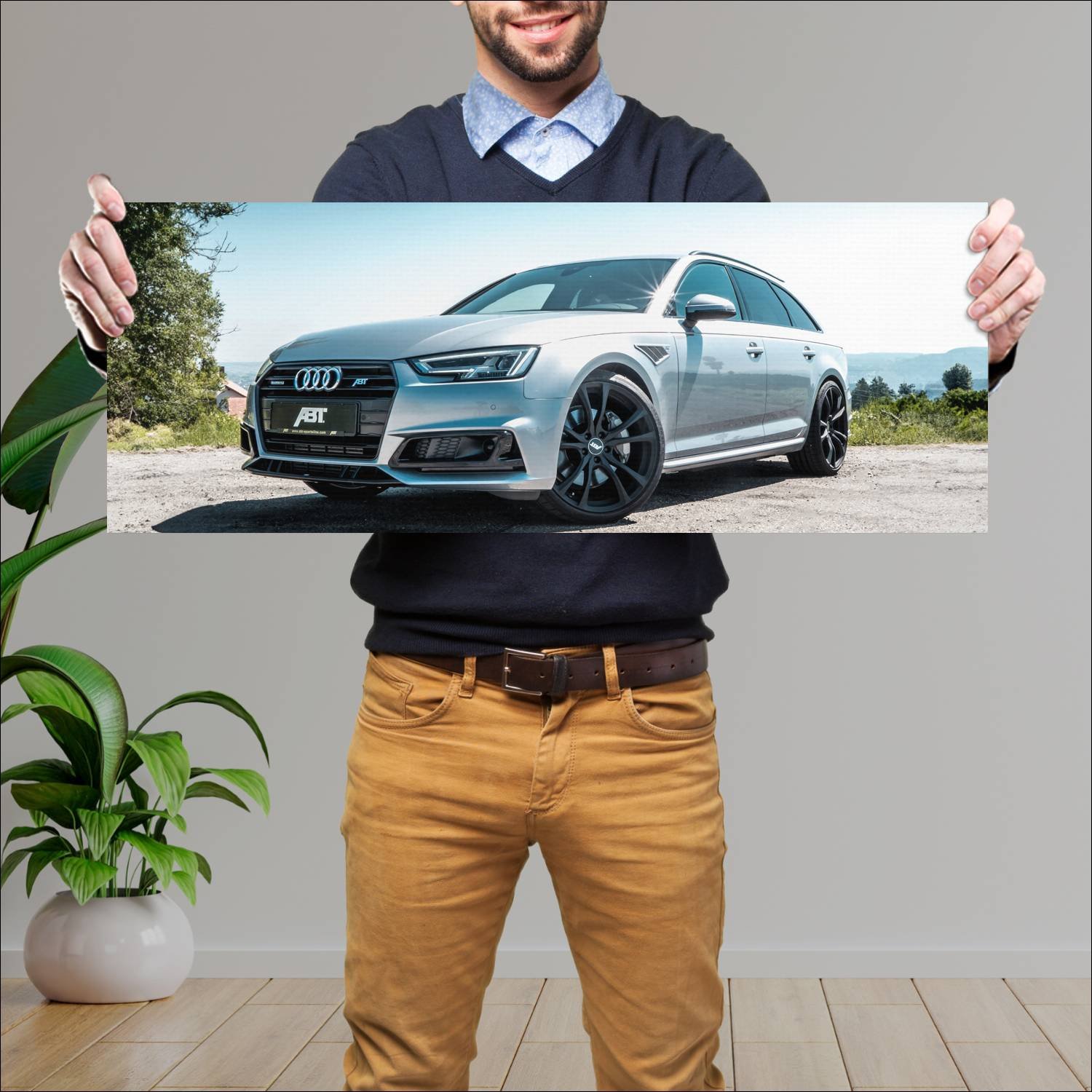 Cuadro grande 30x80cm 2016 audi a4 avant by abt 11 129 Audi