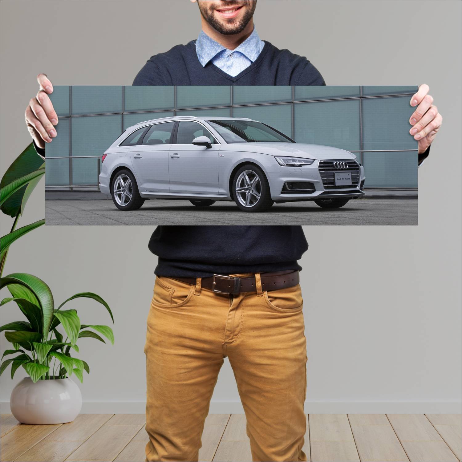 Cuadro grande 30x80cm 2016 audi a4 avant s line jp 132 Audi