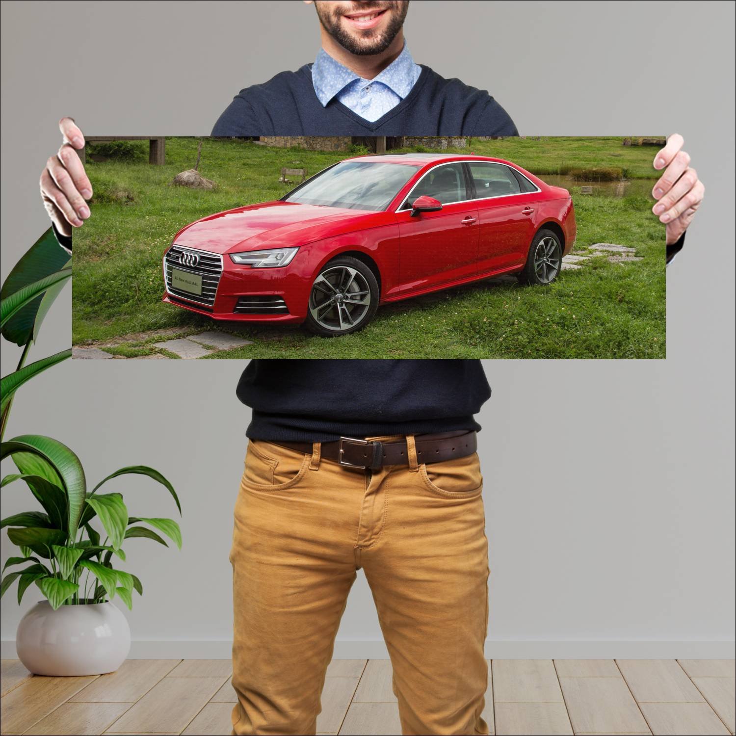 Cuadro grande 30x80cm 2016 audi a4 l sedan cn Audi