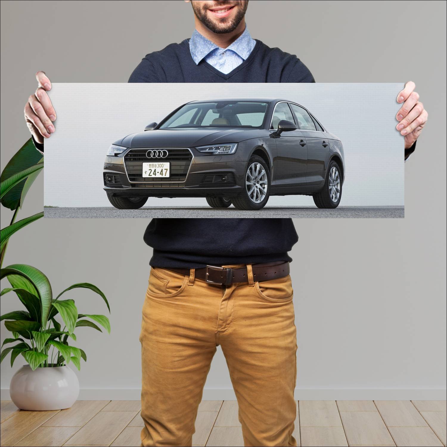Cuadro grande 30x80cm 2016 audi a4 sedan jp auto 137 Audi