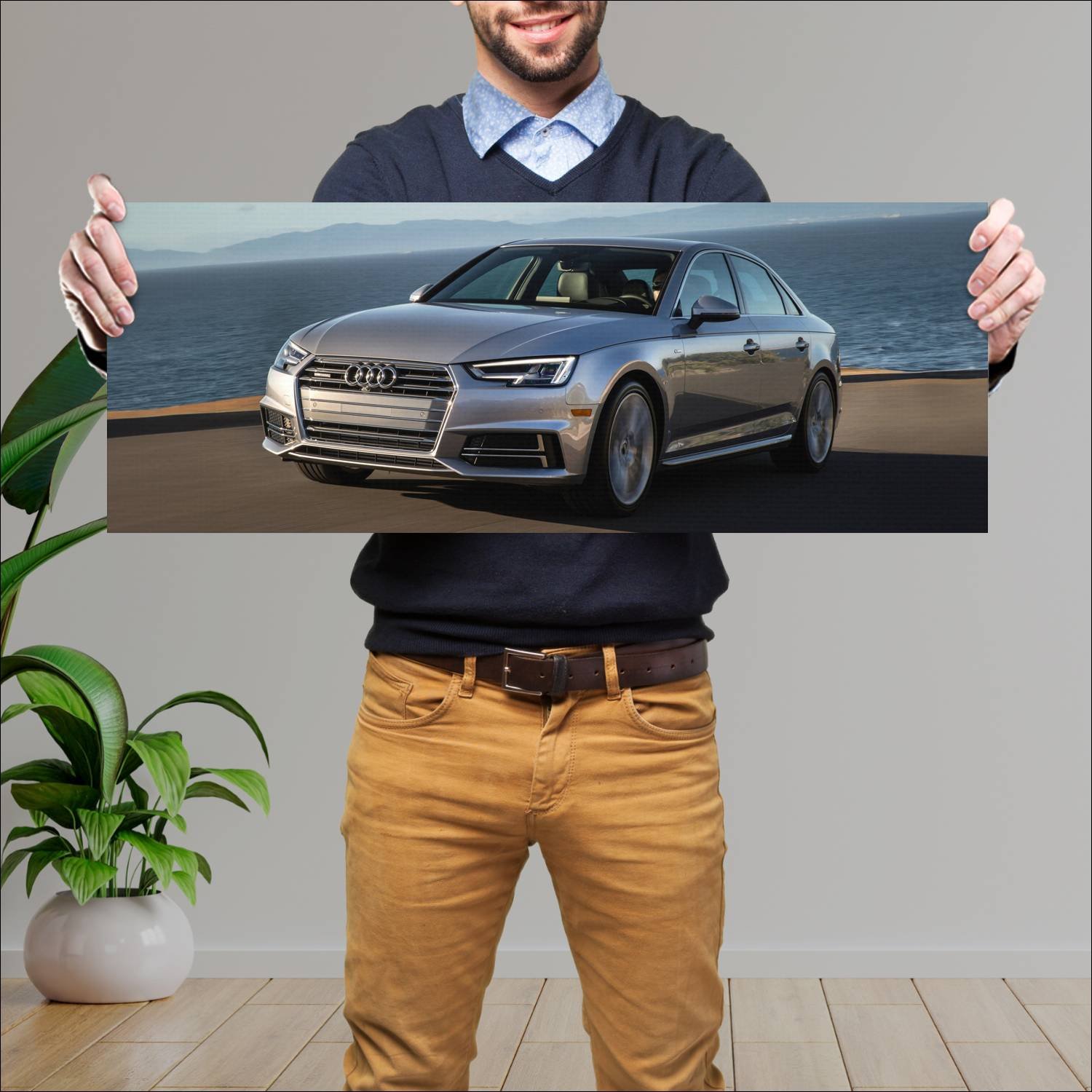 Cuadro grande 30x80cm 2016 audi a4 sedan s line us 140 Audi