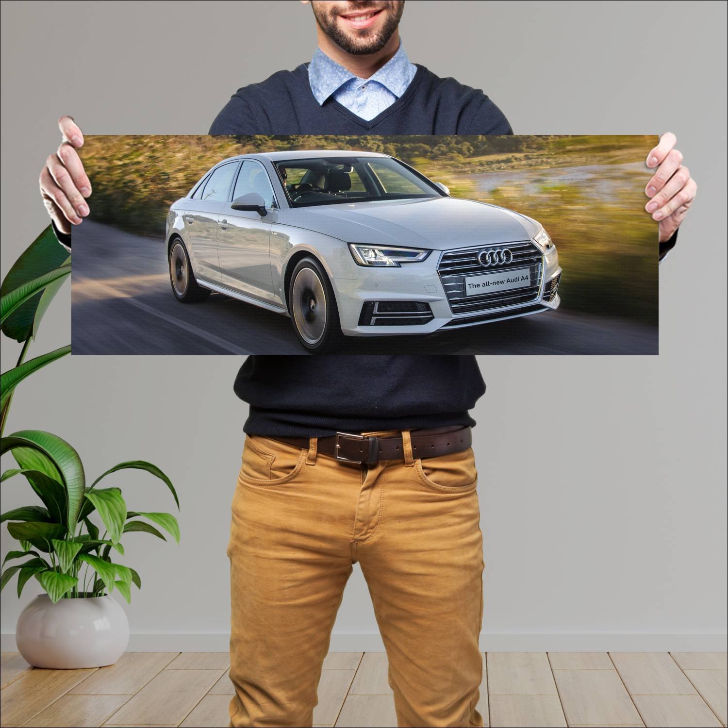 Cuadro grande 30x80cm 2016 audi a4 sedan s line za 141 Audi
