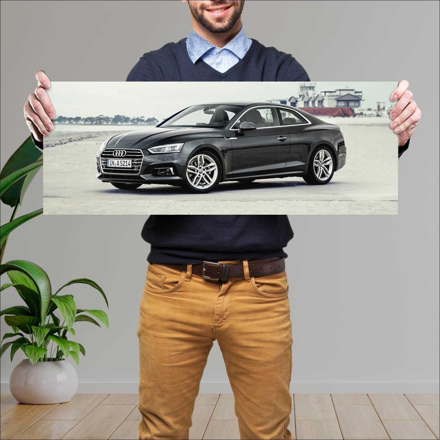 Cuadro grande 30x80cm 2016 audi a5 coupe auto 143 Audi