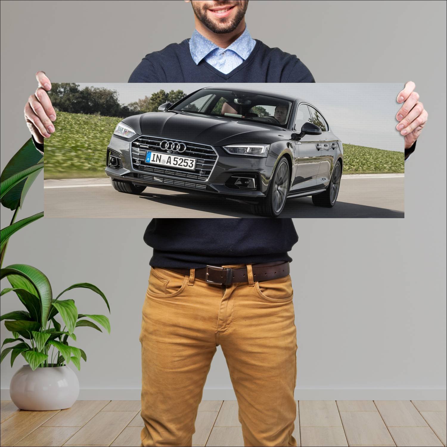 Cuadro grande 30x80cm 2016 audi a5 sportback auto 146 Audi