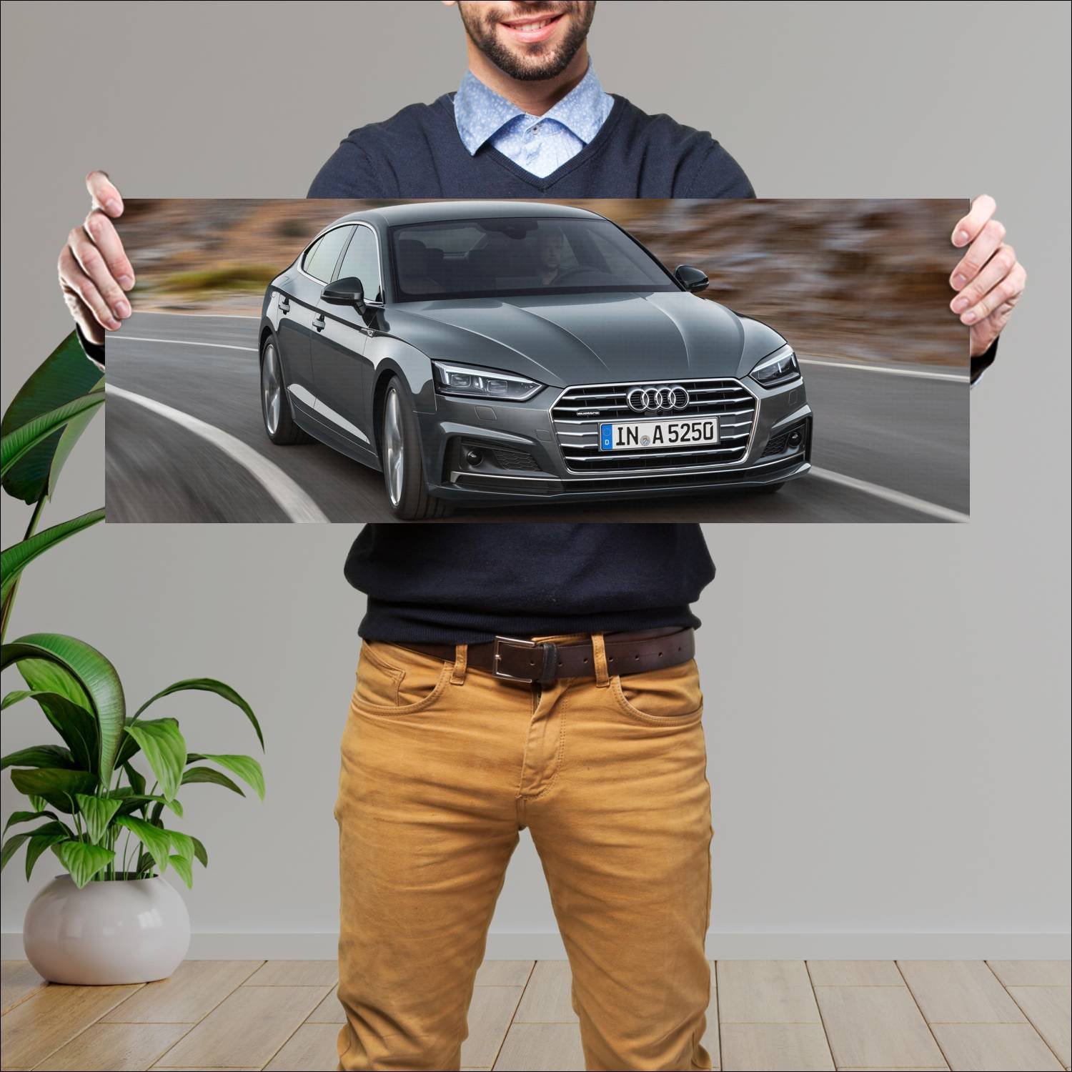 Cuadro grande 30x80cm 2016 audi a5 sportback s lin 150 Audi