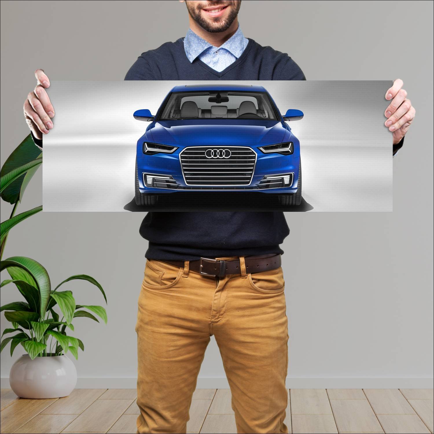 Cuadro grande 30x80cm 2016 audi a6 l sedan e tron 153 Audi