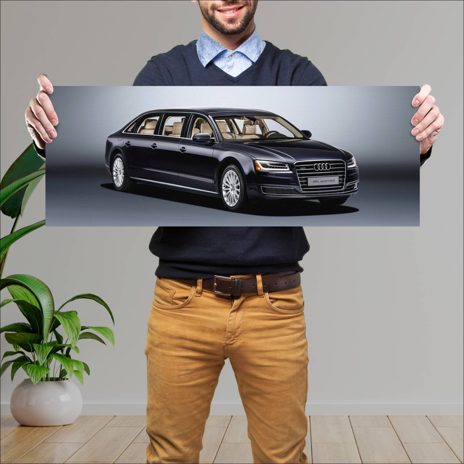 Cuadro grande 30x80cm 2016 audi a8 l extended Audi
