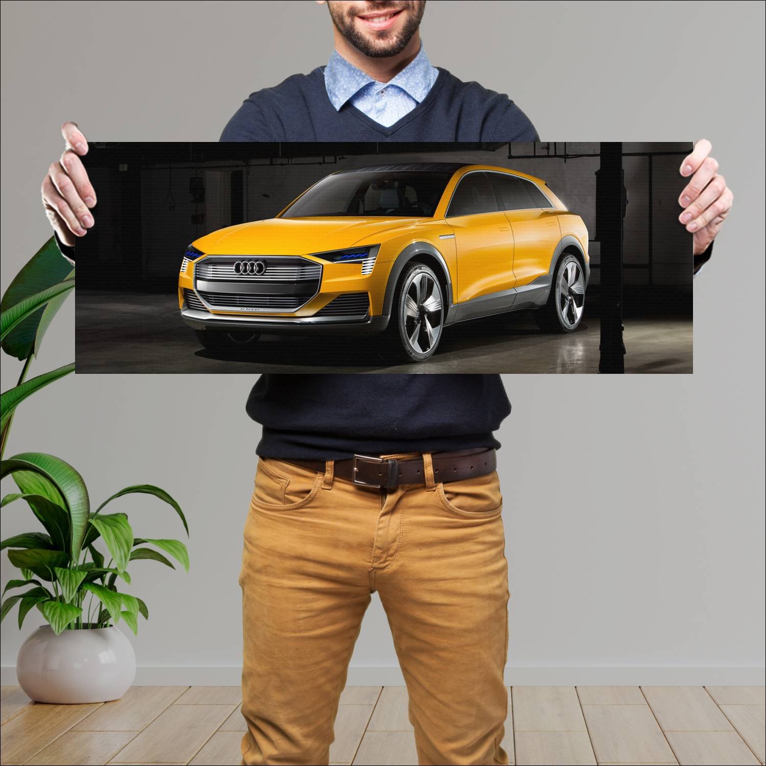 Cuadro grande 30x80cm 2016 audi h tron quattro con 157 Audi