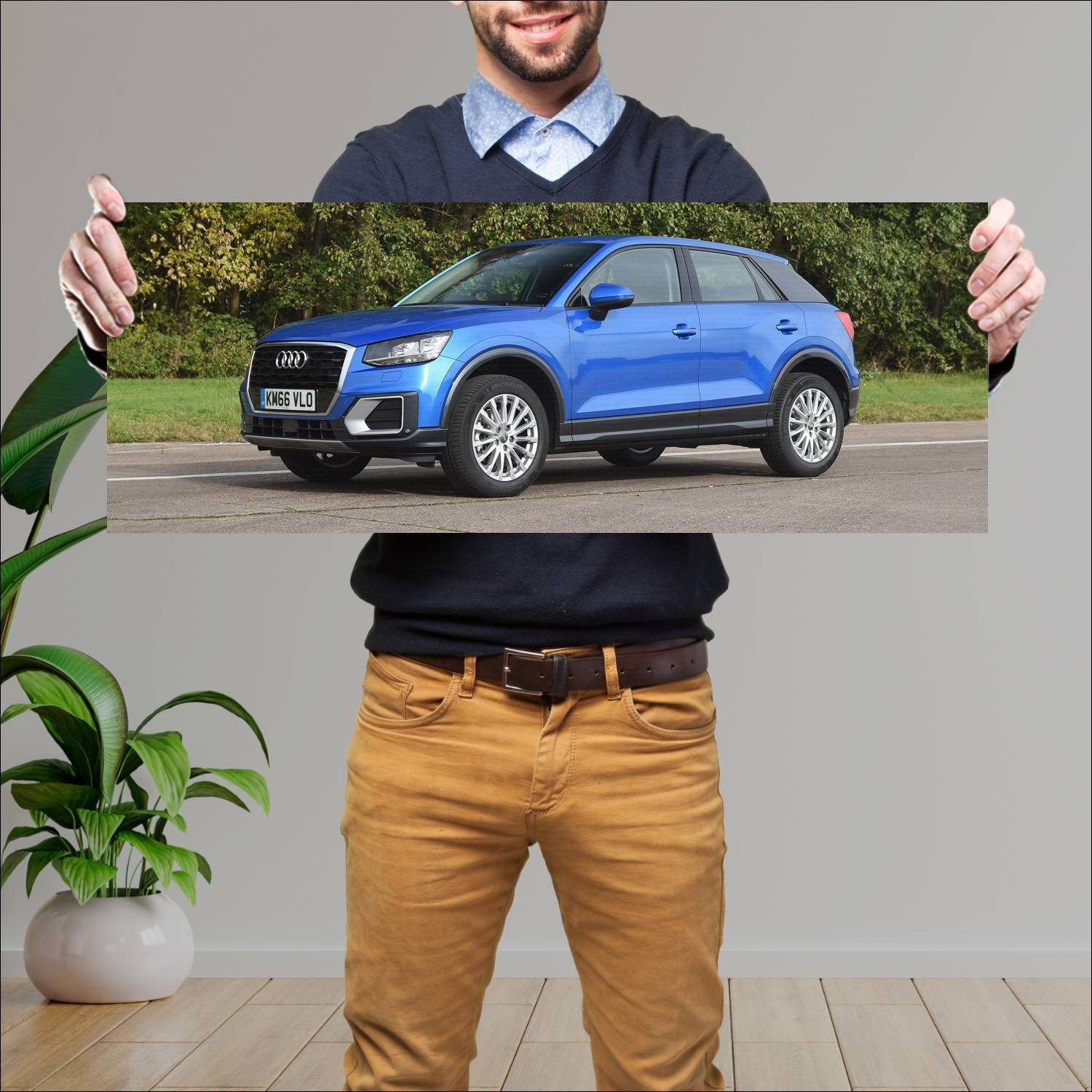 Cuadro grande 30x80cm 2016 audi q2 uk auto 164 Audi