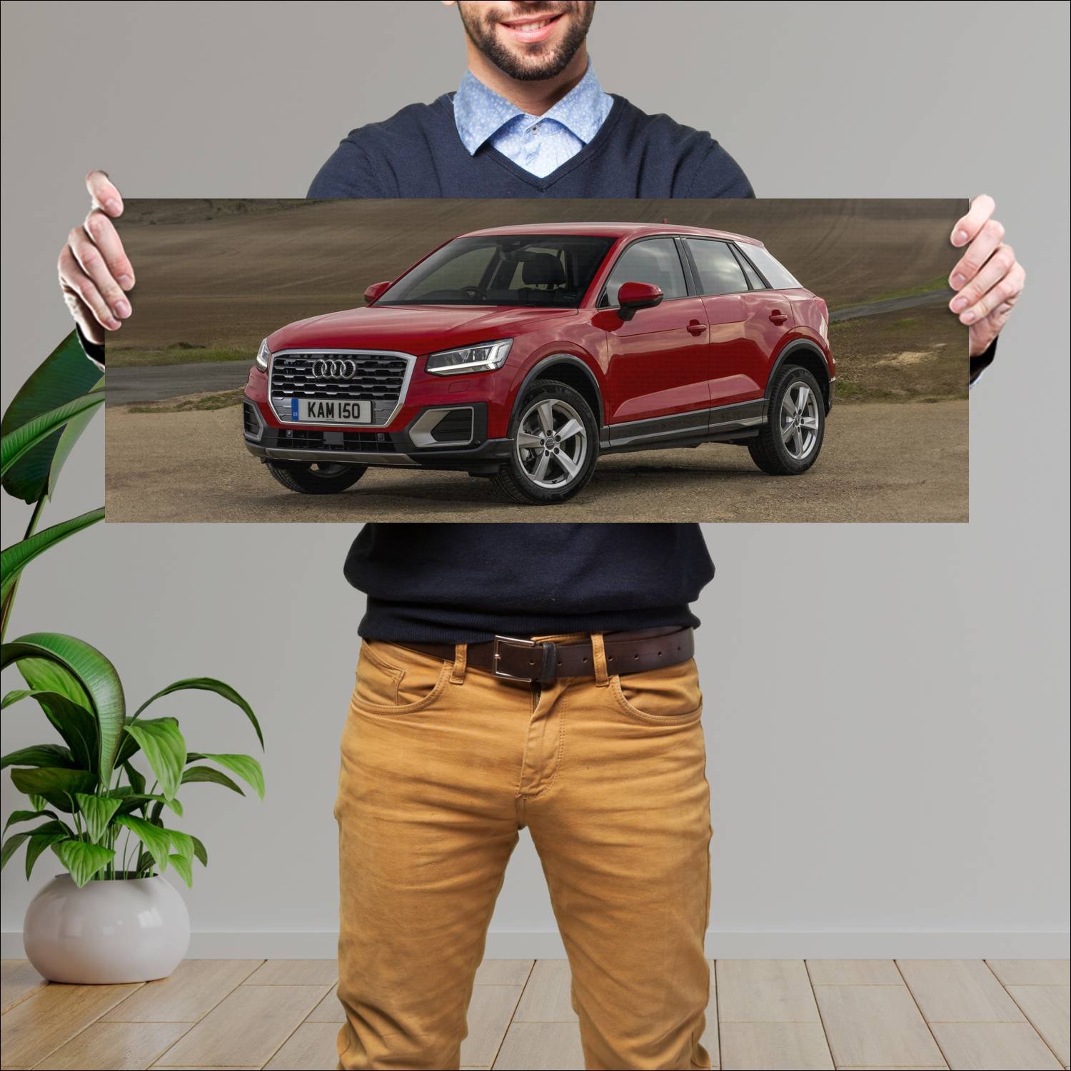 Cuadro grande 30x80cm 2016 audi q2 uk auto 165 Audi