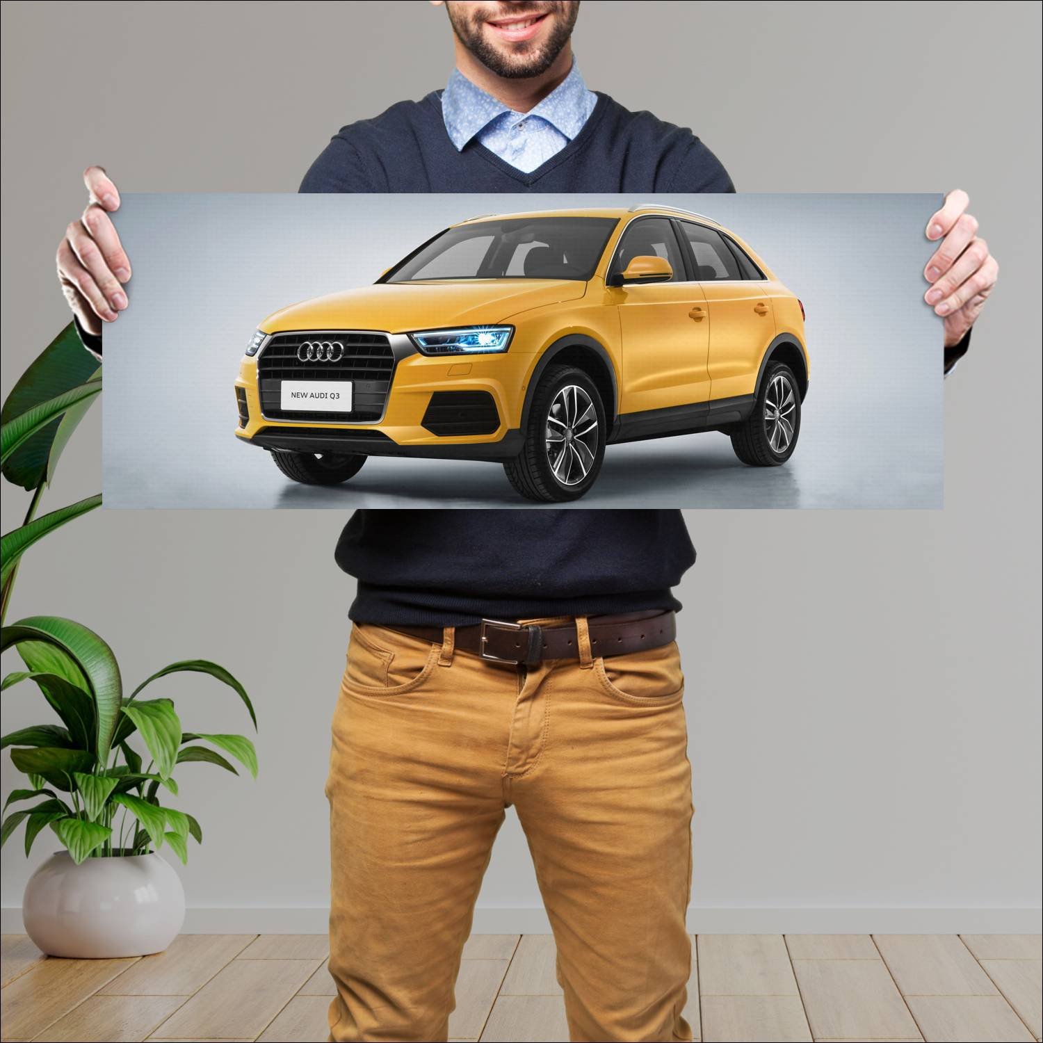 Cuadro grande 30x80cm 2016 audi q3 cn auto 168 Audi