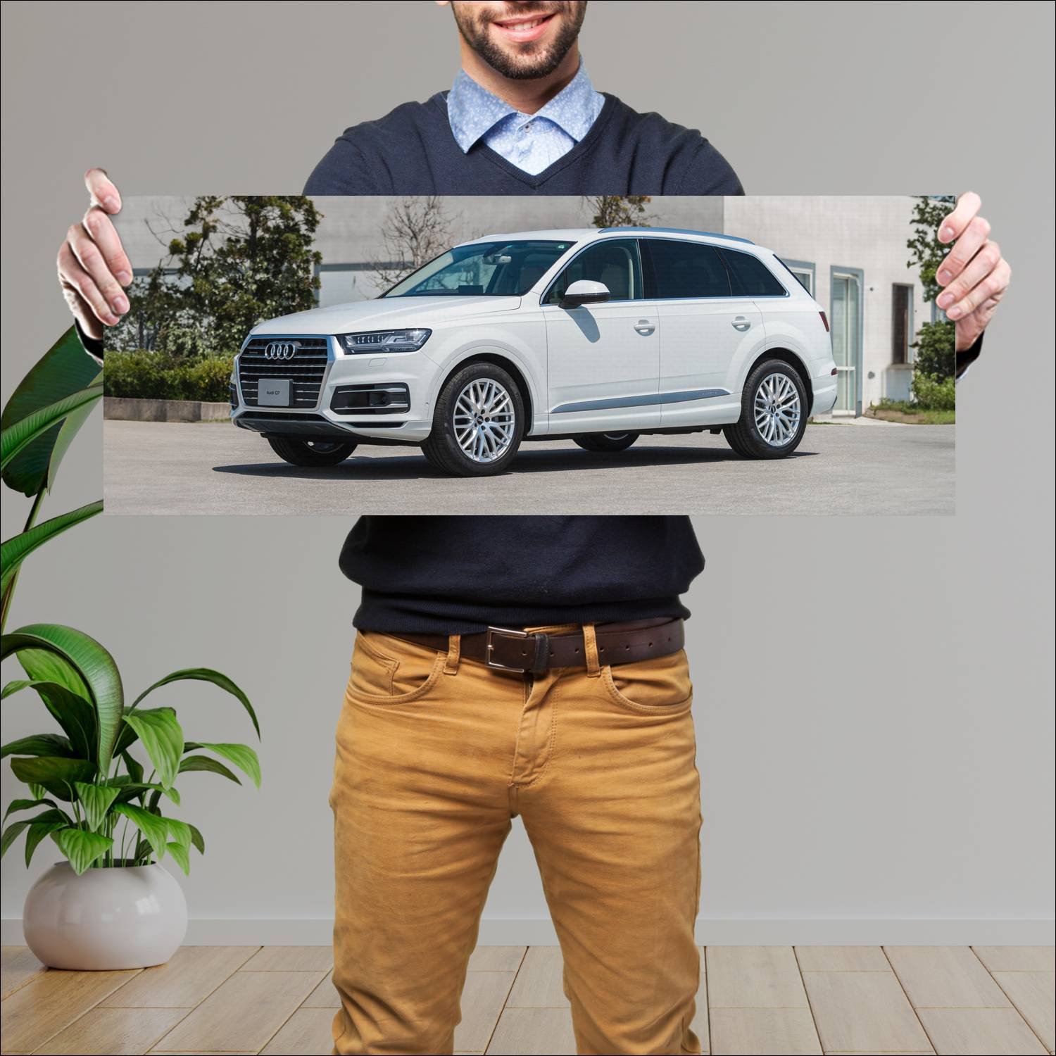 Cuadro grande 30x80cm 2016 audi q7 jp auto 175 Audi