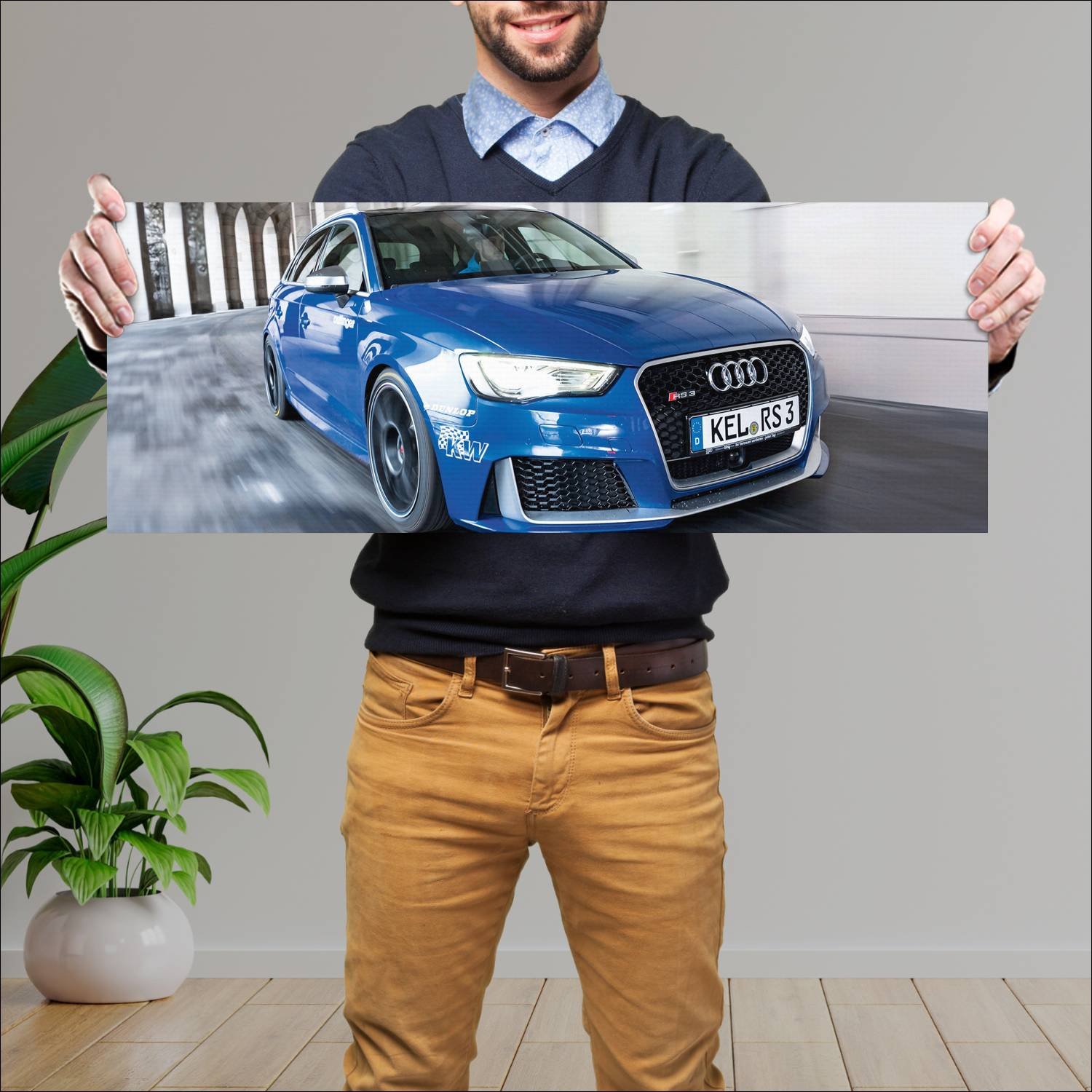 Cuadro grande 30x80cm 2016 audi rs 3 sportback by 188 Audi