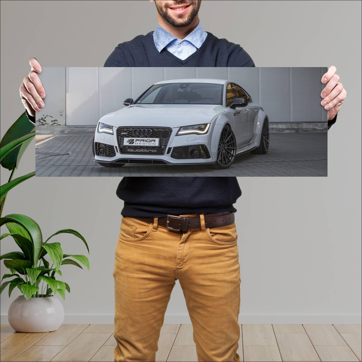 Cuadro grande 30x80cm 2016 audi rs 7 sportback pd7 196 Audi