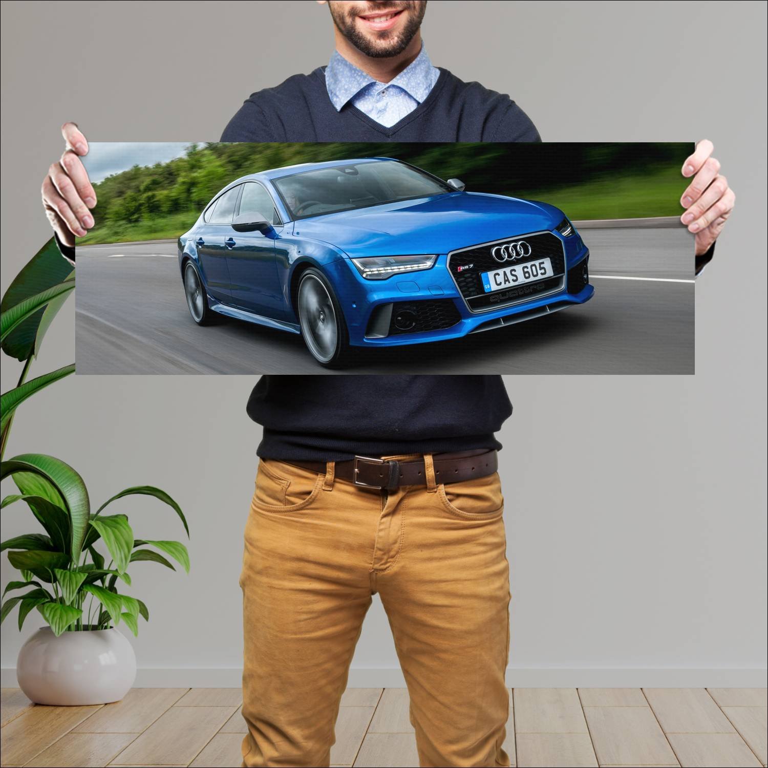 Cuadro grande 30x80cm 2016 audi rs 7 sportback per 198 Audi