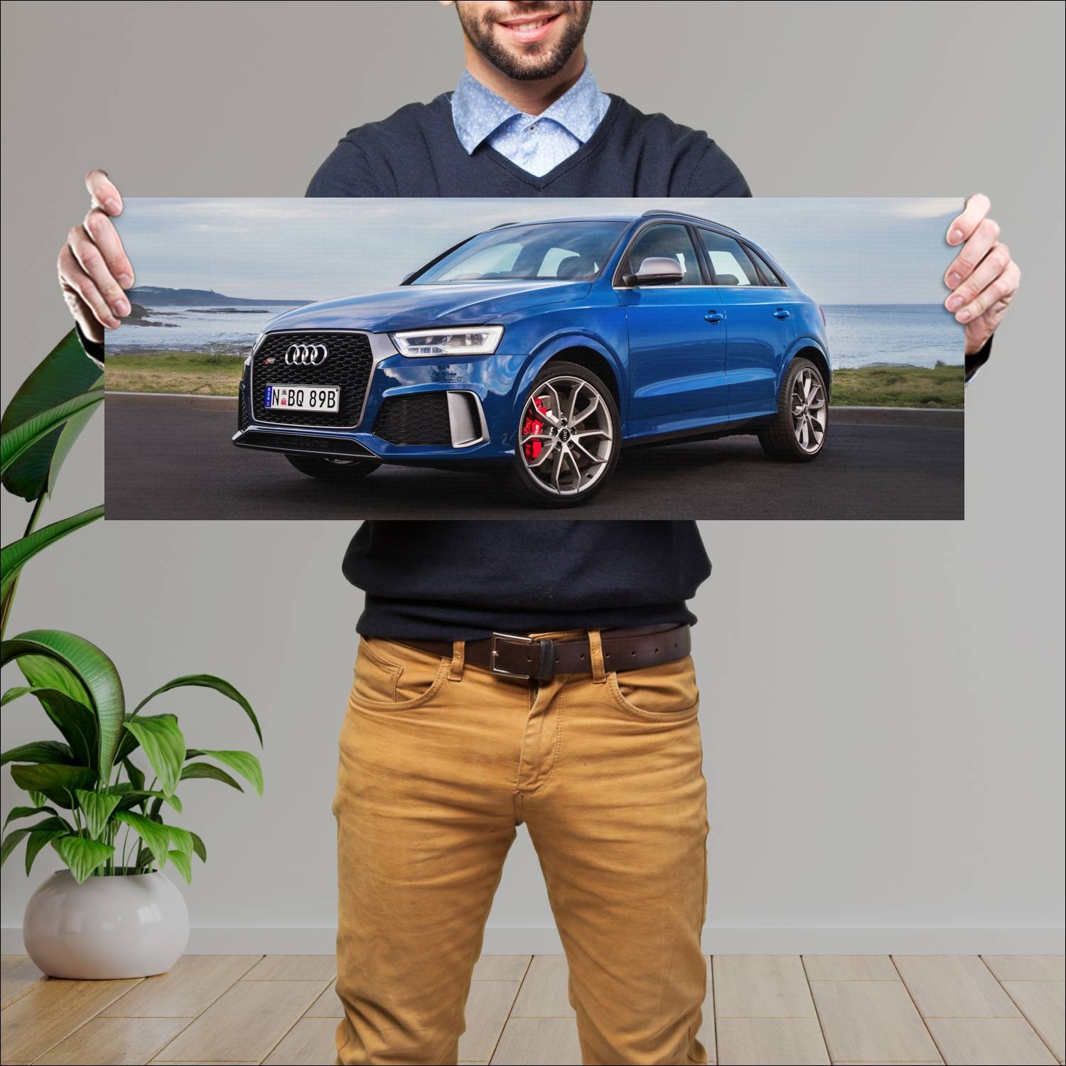 Cuadro grande 30x80cm 2016 audi rs q3 performance 200 Audi