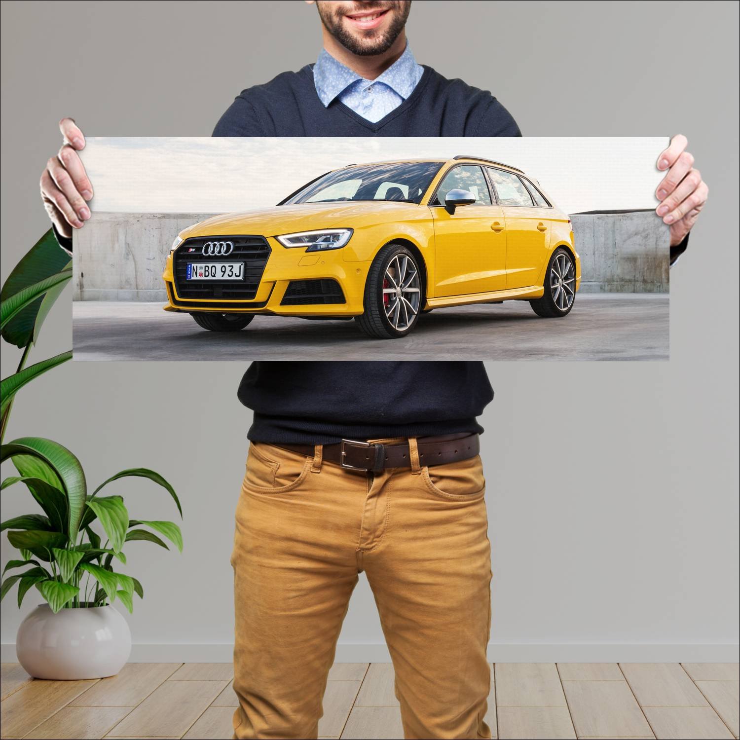 Cuadro grande 30x80cm 2016 audi s3 sportback au 59 209 Audi