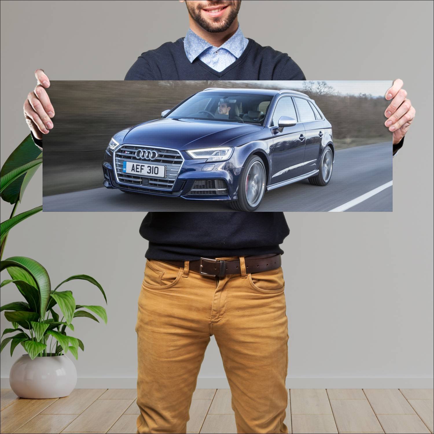Cuadro grande 30x80cm 2016 audi s3 sportback uk 64 210 Audi