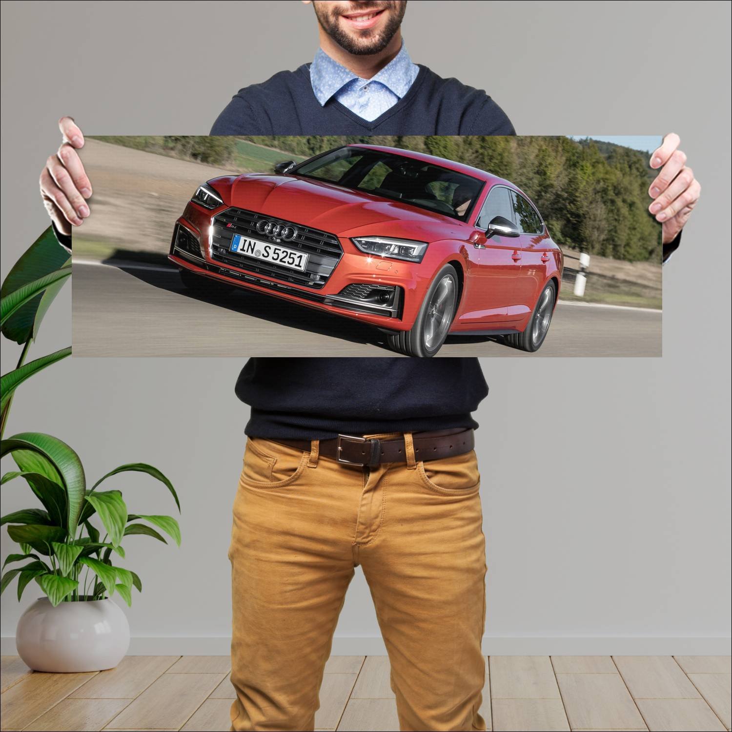 Cuadro grande 30x80cm 2016 audi s5 sportback auto 217 Audi