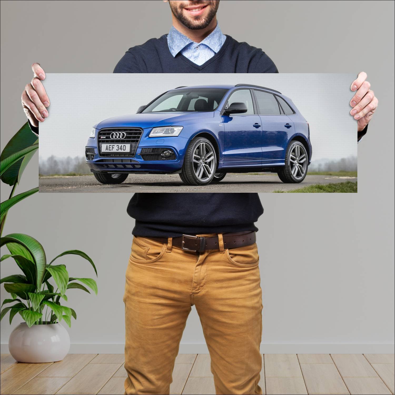 Cuadro grande 30x80cm 2016 audi sq5 plus uk auto 224 Audi