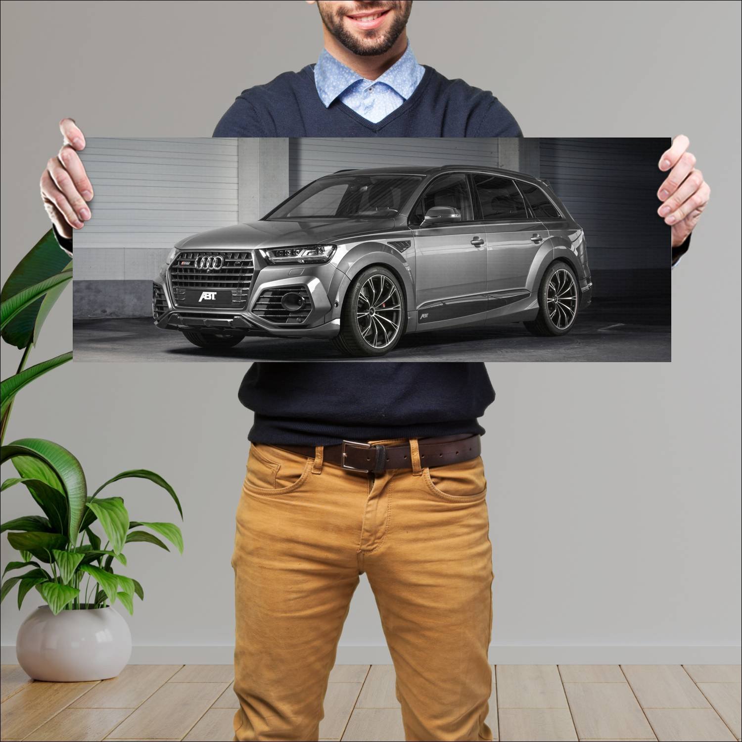 Cuadro grande 30x80cm 2016 audi sq7 by abt auto 228 Audi