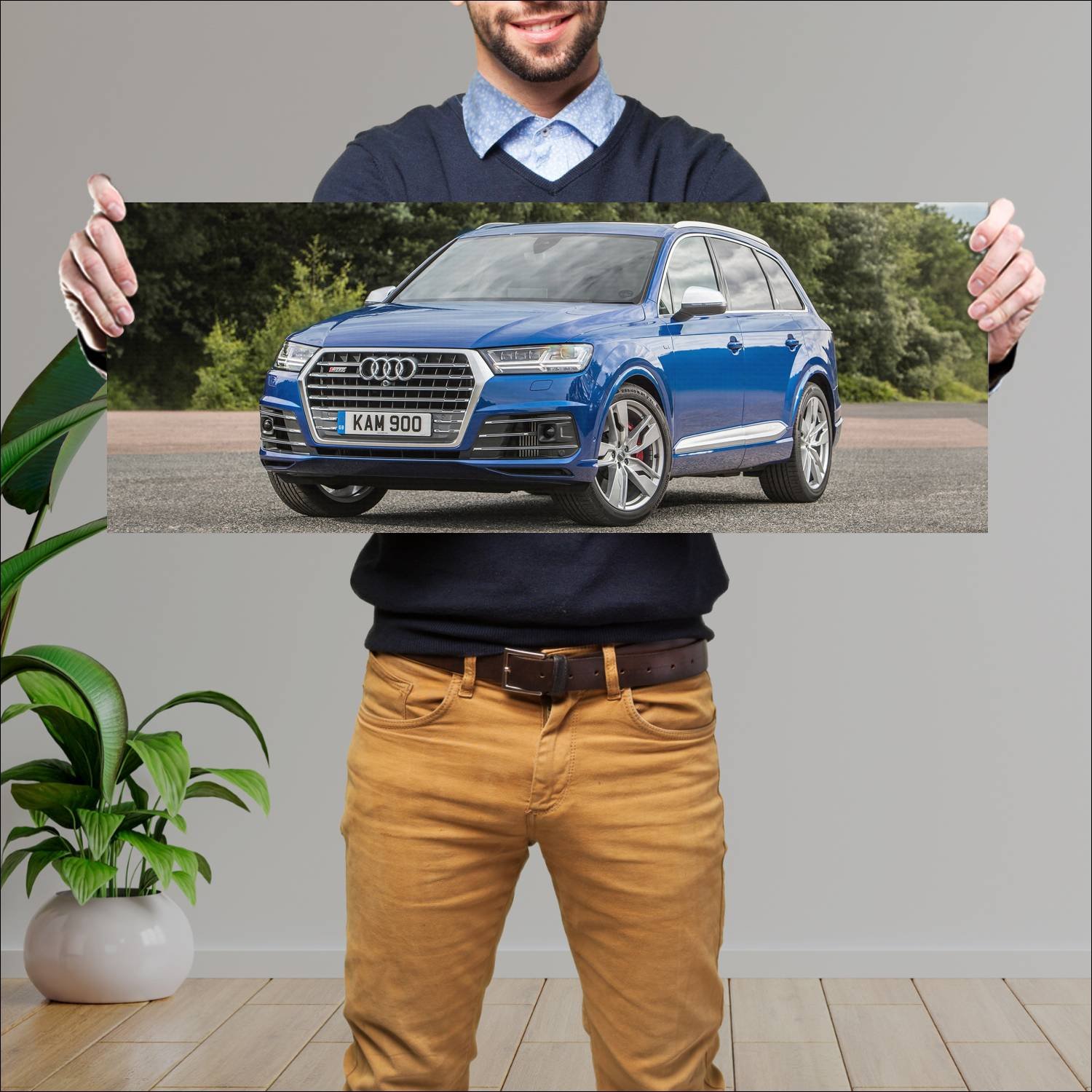 Cuadro grande 30x80cm 2016 audi sq7 uk auto 229 Audi