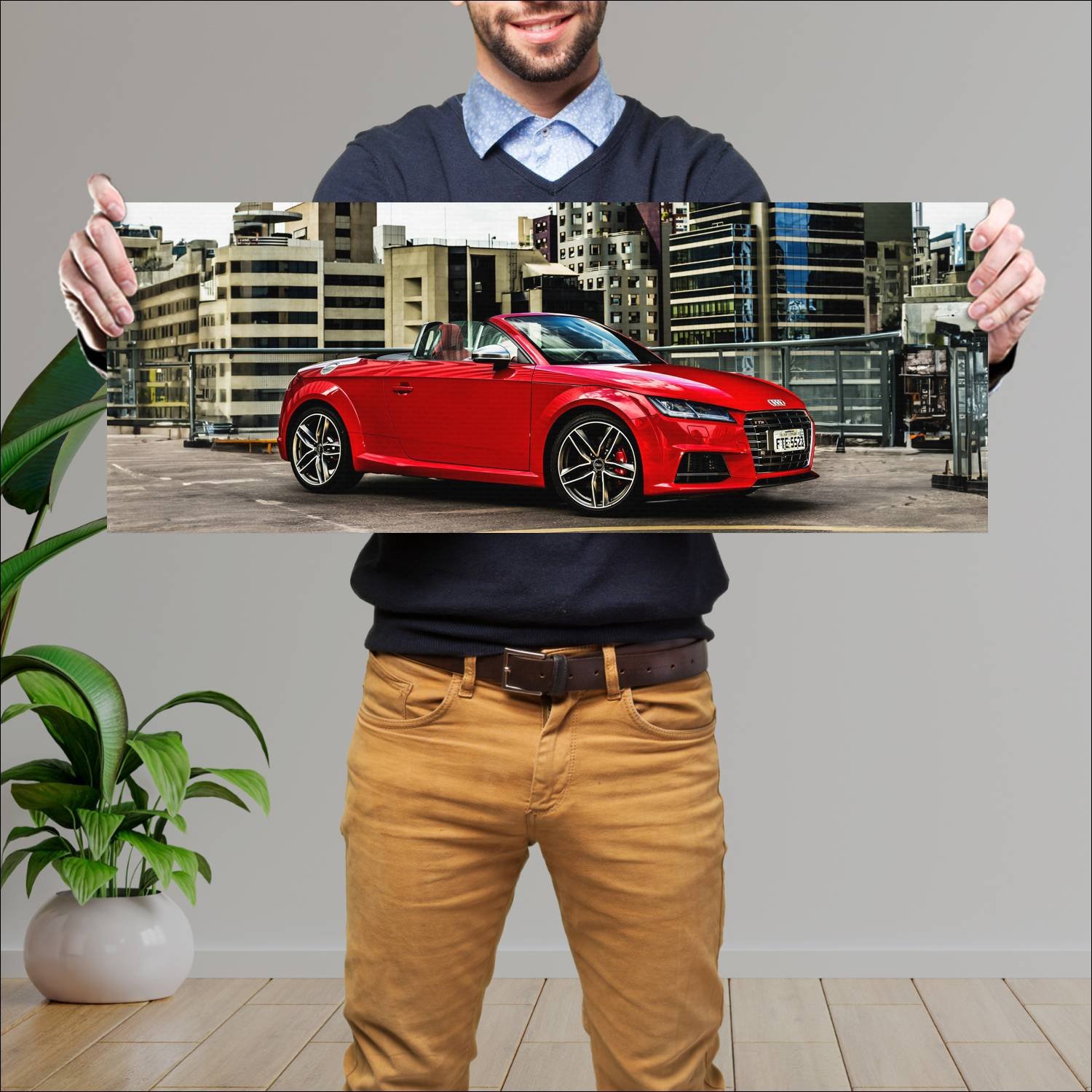 Cuadro grande 30x80cm 2016 audi tts roadster br 86 242 Audi