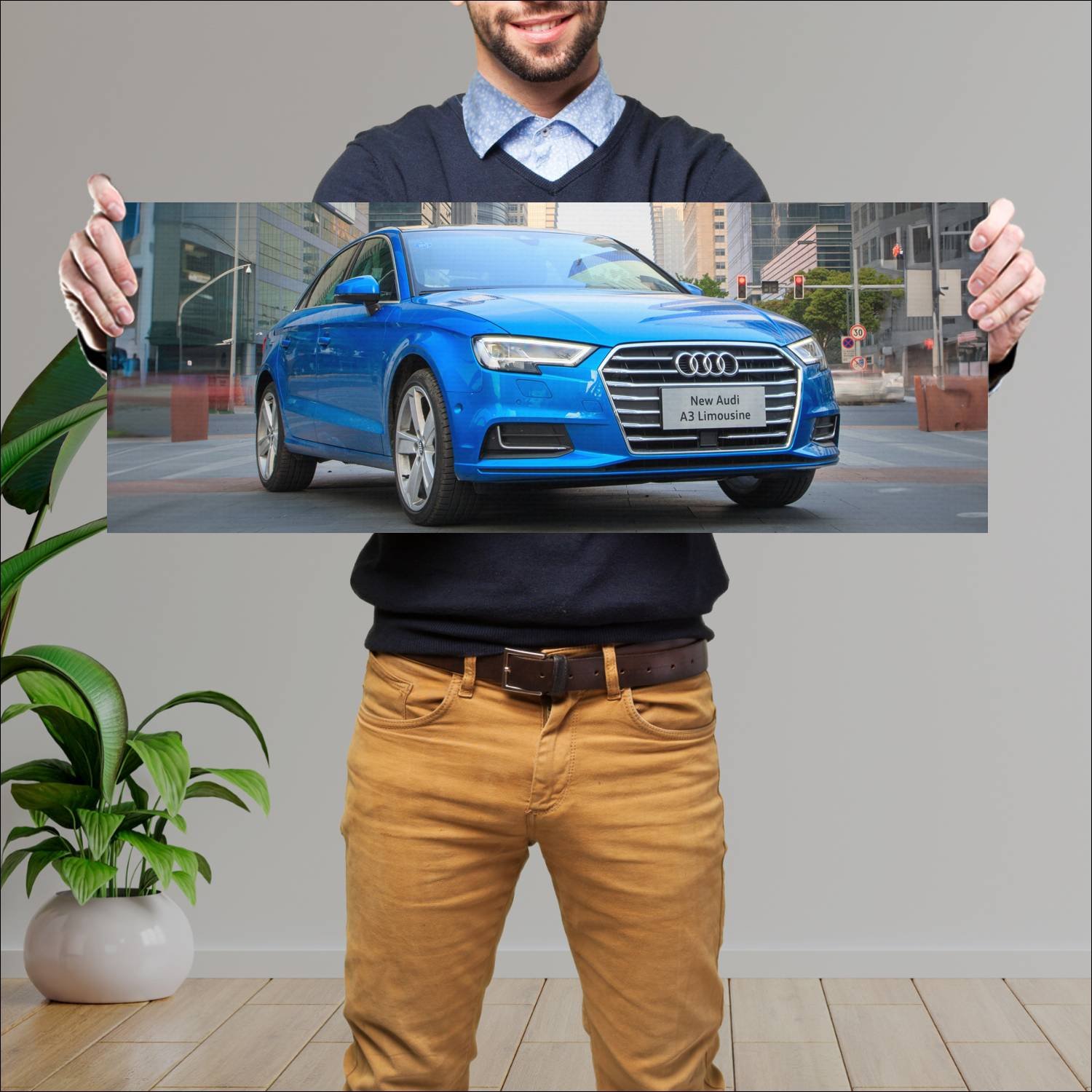 Cuadro grande 30x80cm 2017 audi a3 sedan cn auto 249 Audi