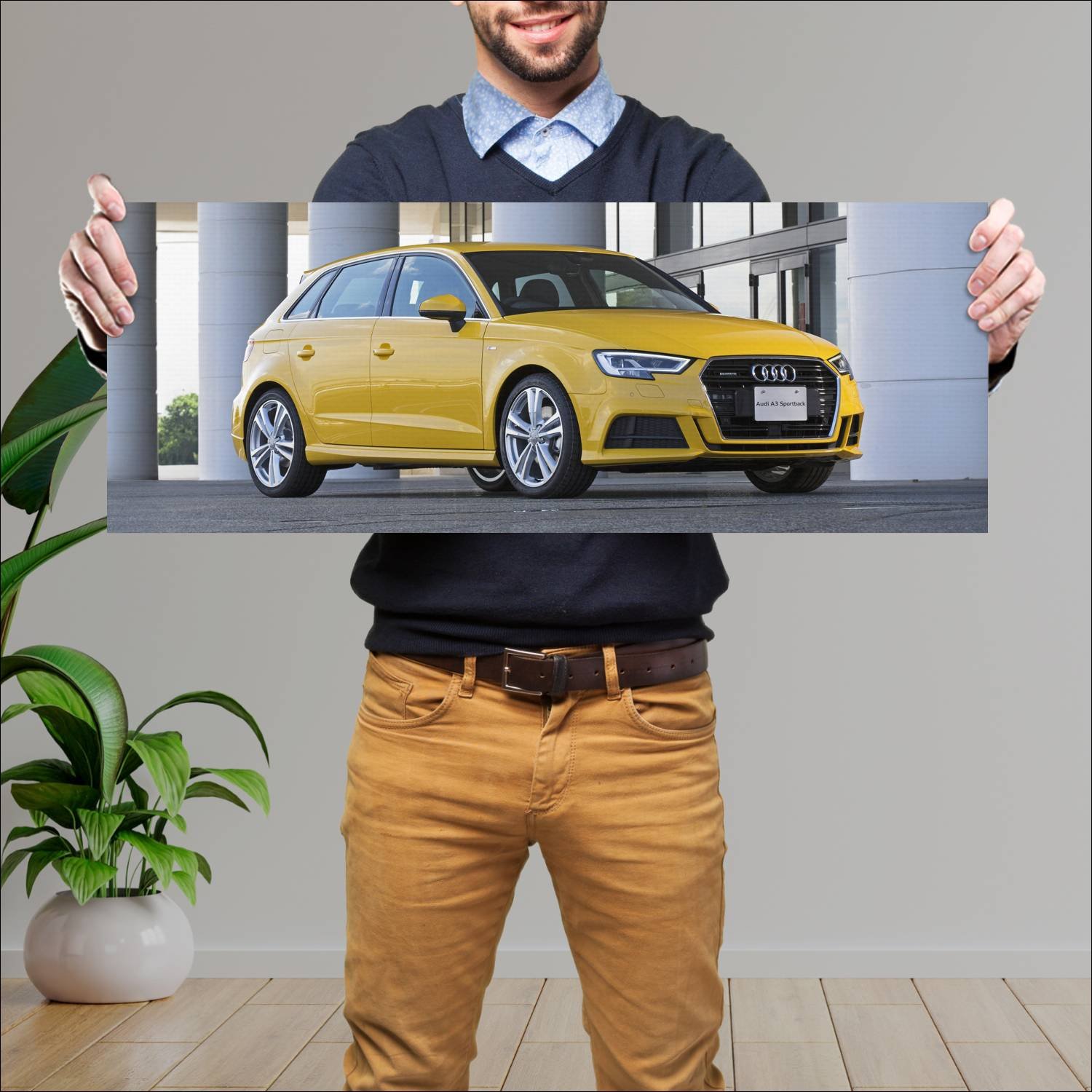 Cuadro grande 30x80cm 2017 audi a3 sportback s lin 252 Audi