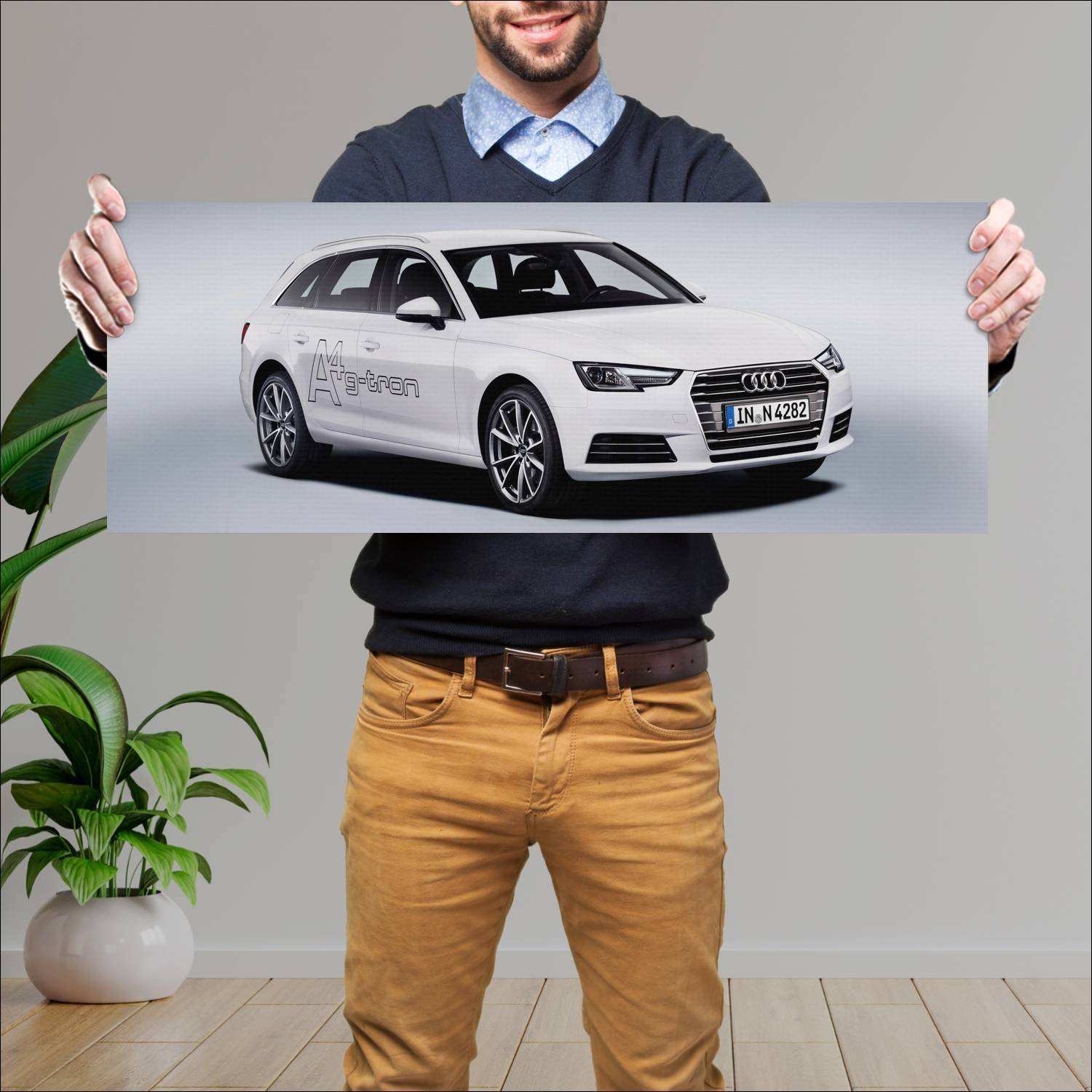 Cuadro grande 30x80cm 2017 audi a4 avant g tron 63 254 Audi