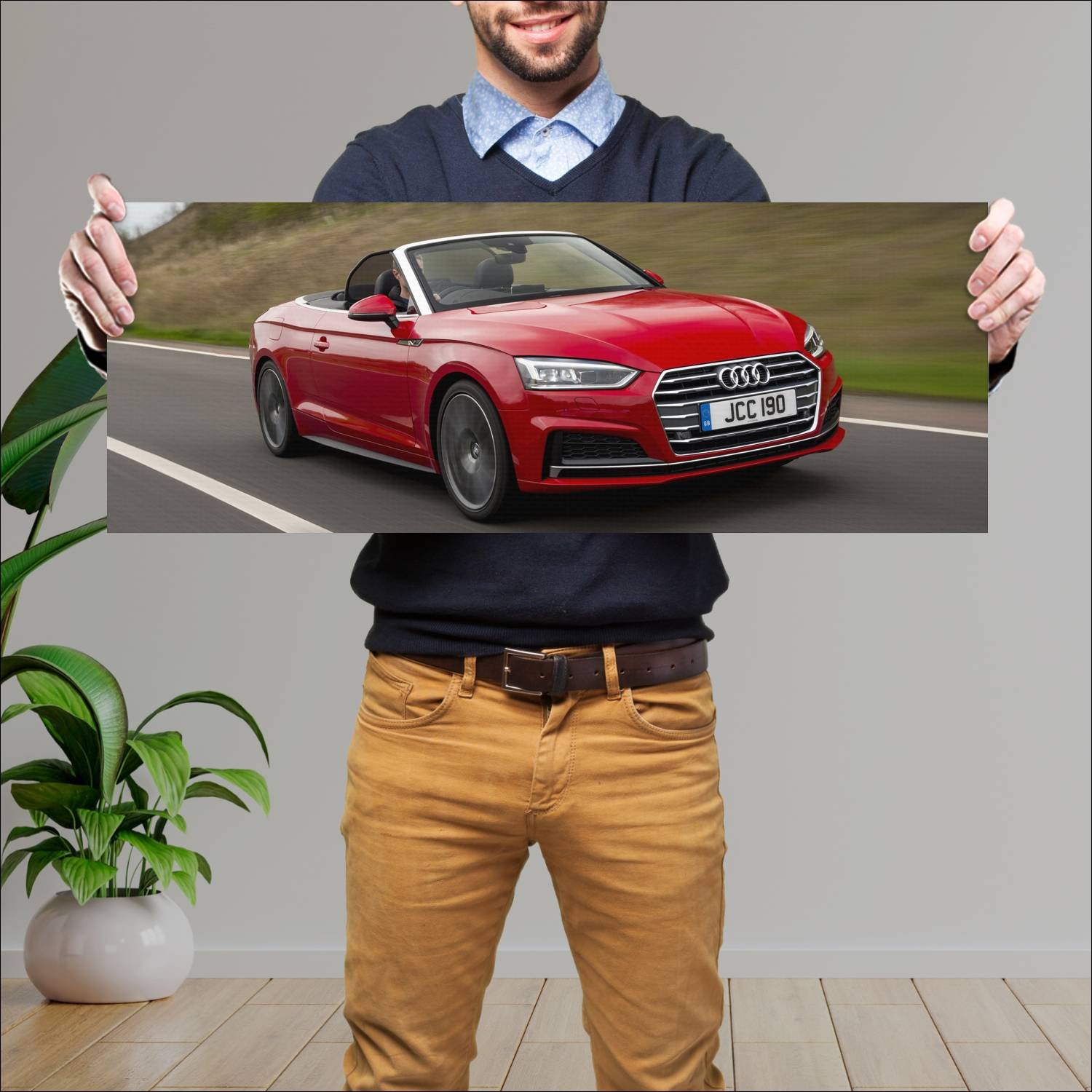 Cuadro grande 30x80cm 2017 audi a5 cabriolet s lin 261 Audi