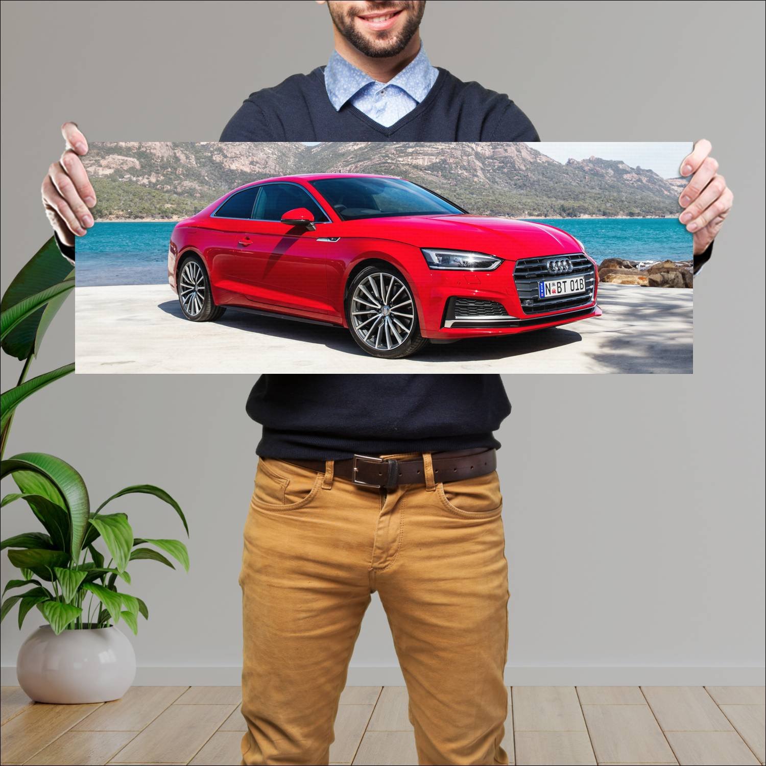 Cuadro grande 30x80cm 2017 audi a5 coupe s line au 263 Audi